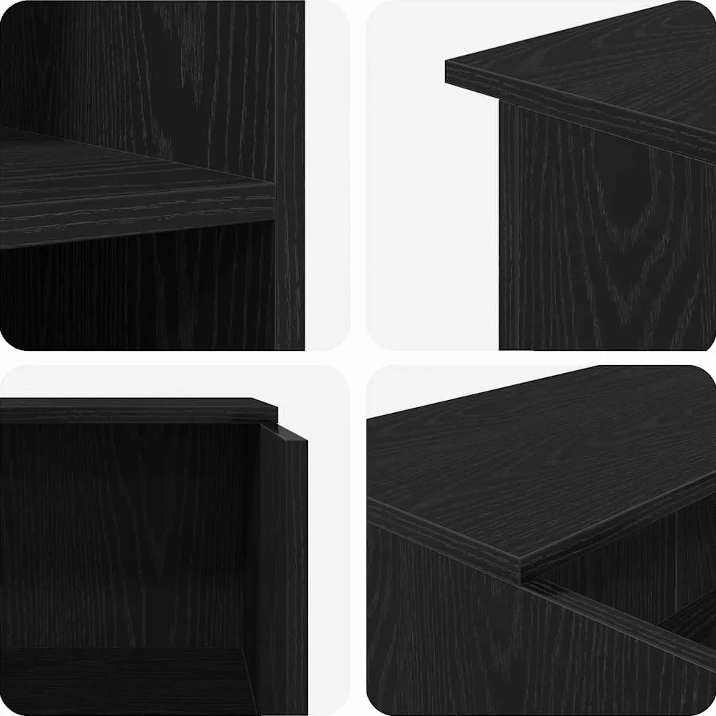 vidaXL Escritorio de recepción Roble Negro 100x50x103,5 cm Madera de ingeniería