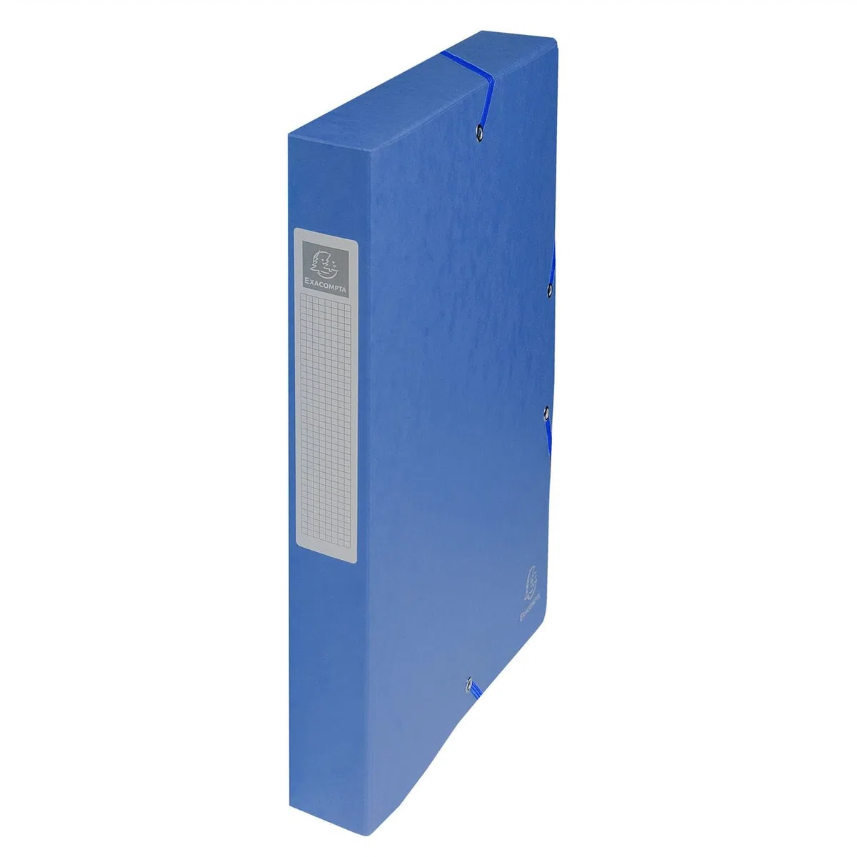 Exacompta 50400E Lote de 8 cajas de clasificación Exabox en cartulina lustrada con cierre c/goma 25 x 33 cm lomo de 4 cm Colores surtidos (Azul, Amarillo, Negro, Rosa, Rojo, Turquesa, Verde, Morado)