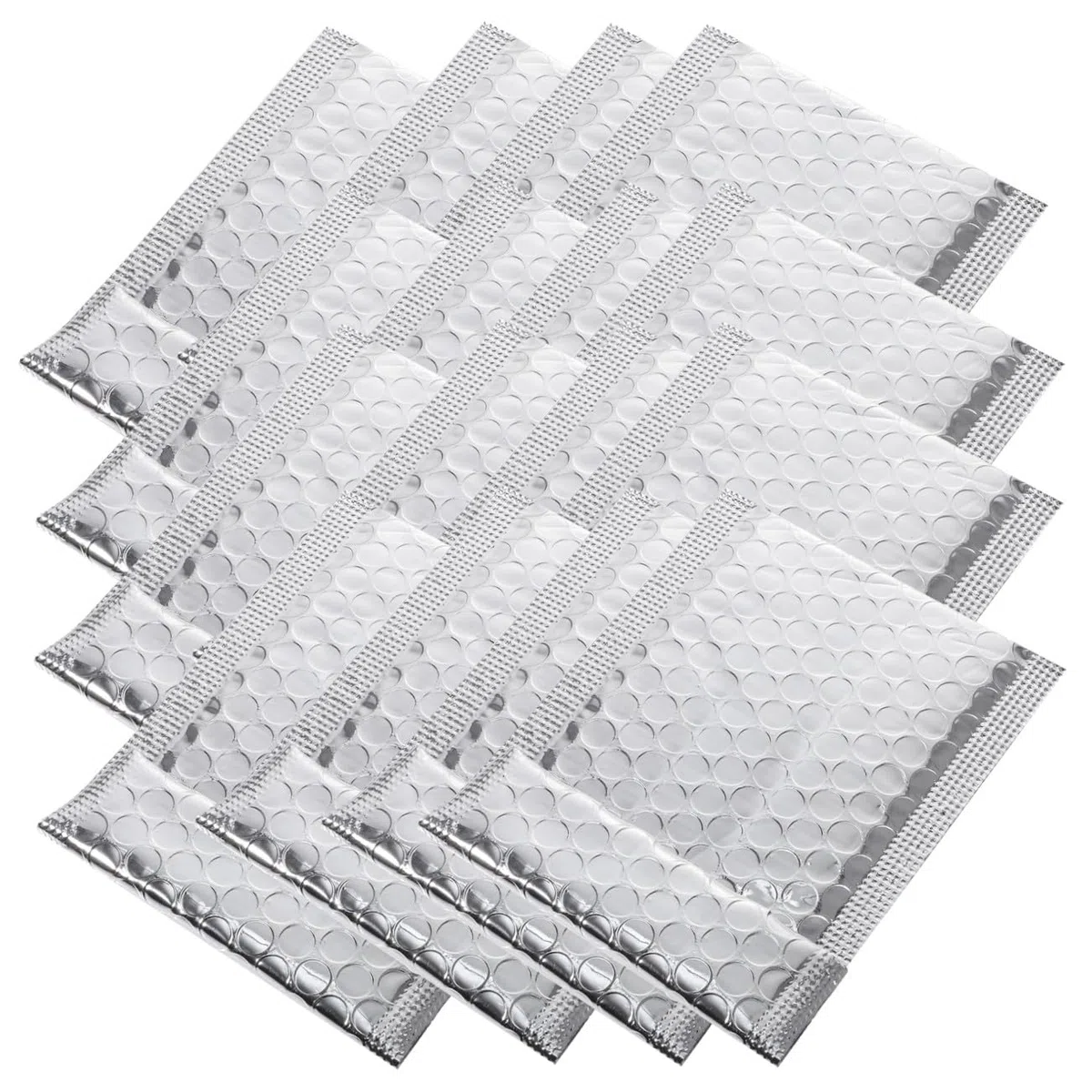 Sobres de Burbujas de Envío Plateados Cierre Autosellante, Protección Extra y Resistente para Joyería y Productos Electrónicos, Pack de 100 Unidades