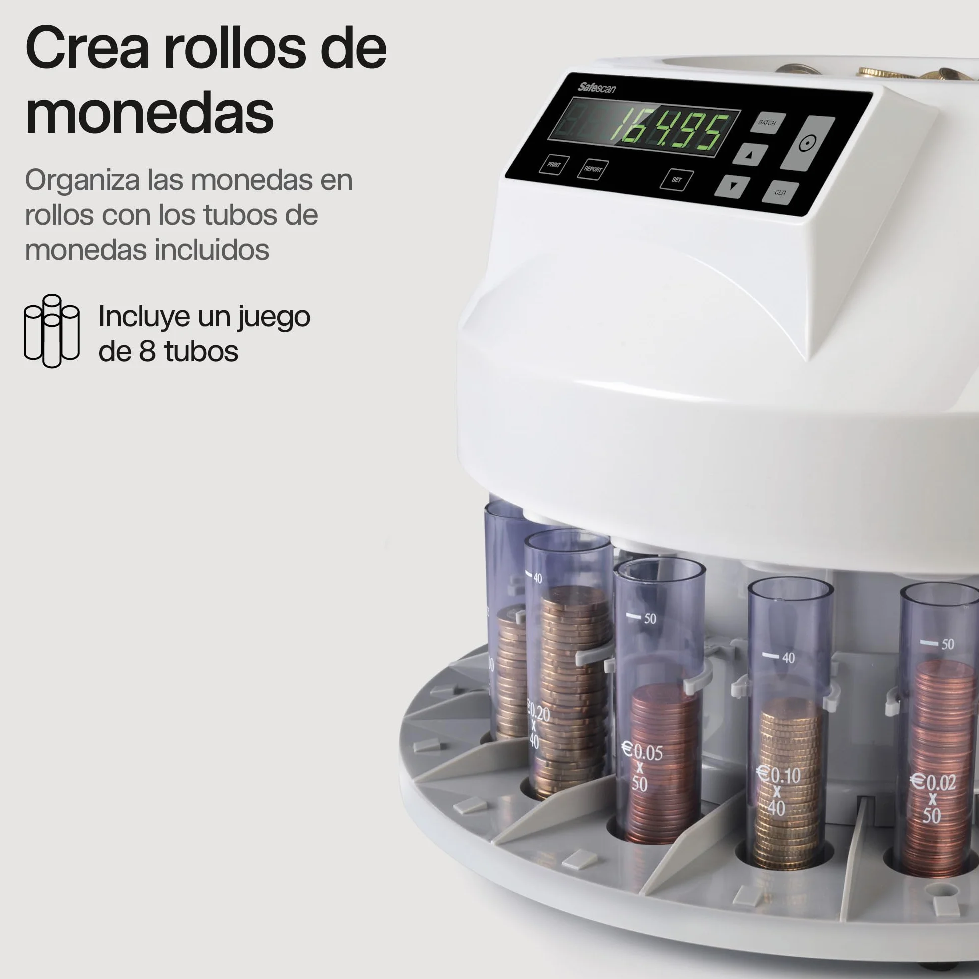 Safescan 1250 Contadora de monedas clasificadora cuenta valor monedas euro