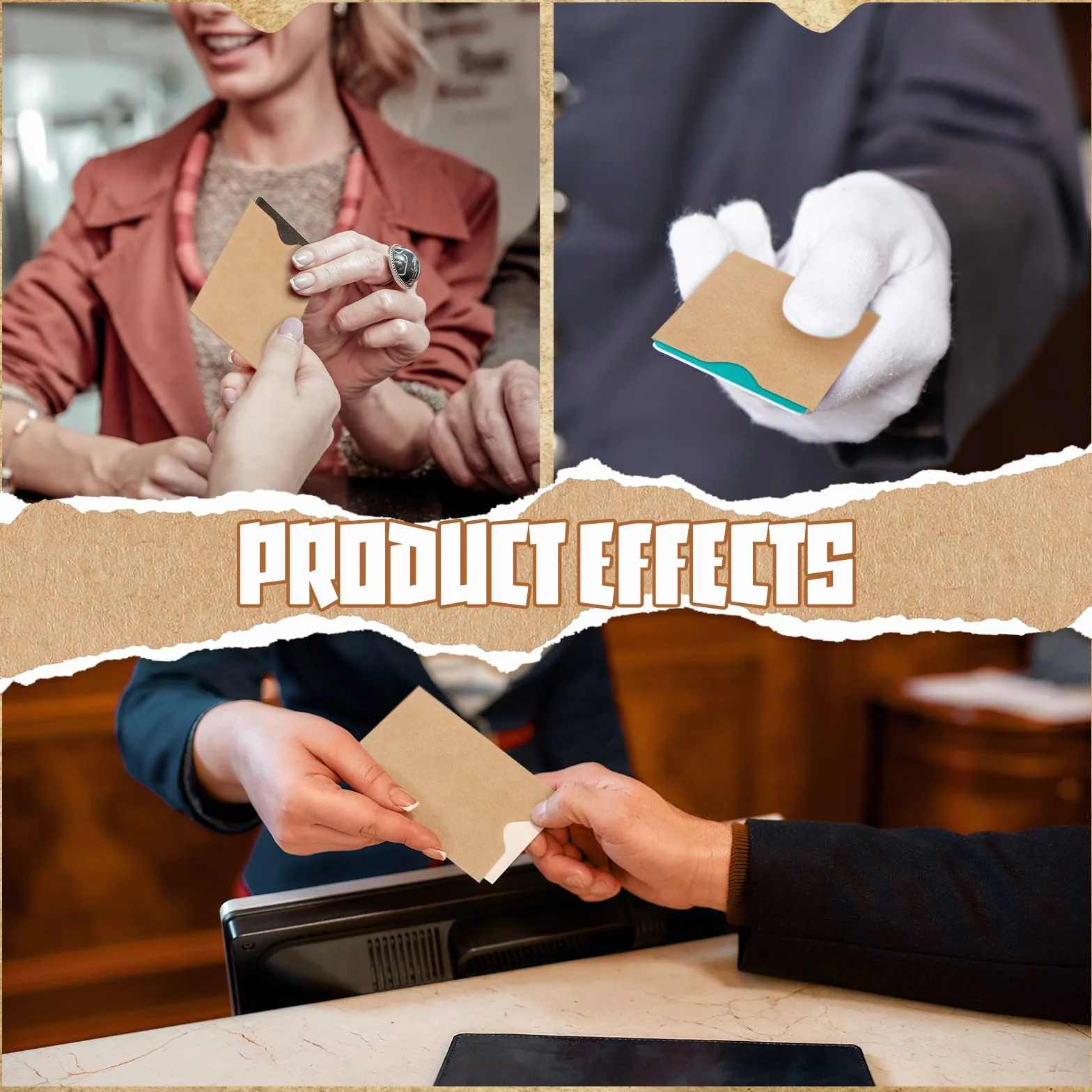 Paquete de 500 fundas para tarjetas de crédito de 2.4 x 3.5 pulgadas, funda para tarjetas de regalo, sobres en blanco para tarjetas de regalo, protector de tarjetas de débito para oficina, tarjetas de