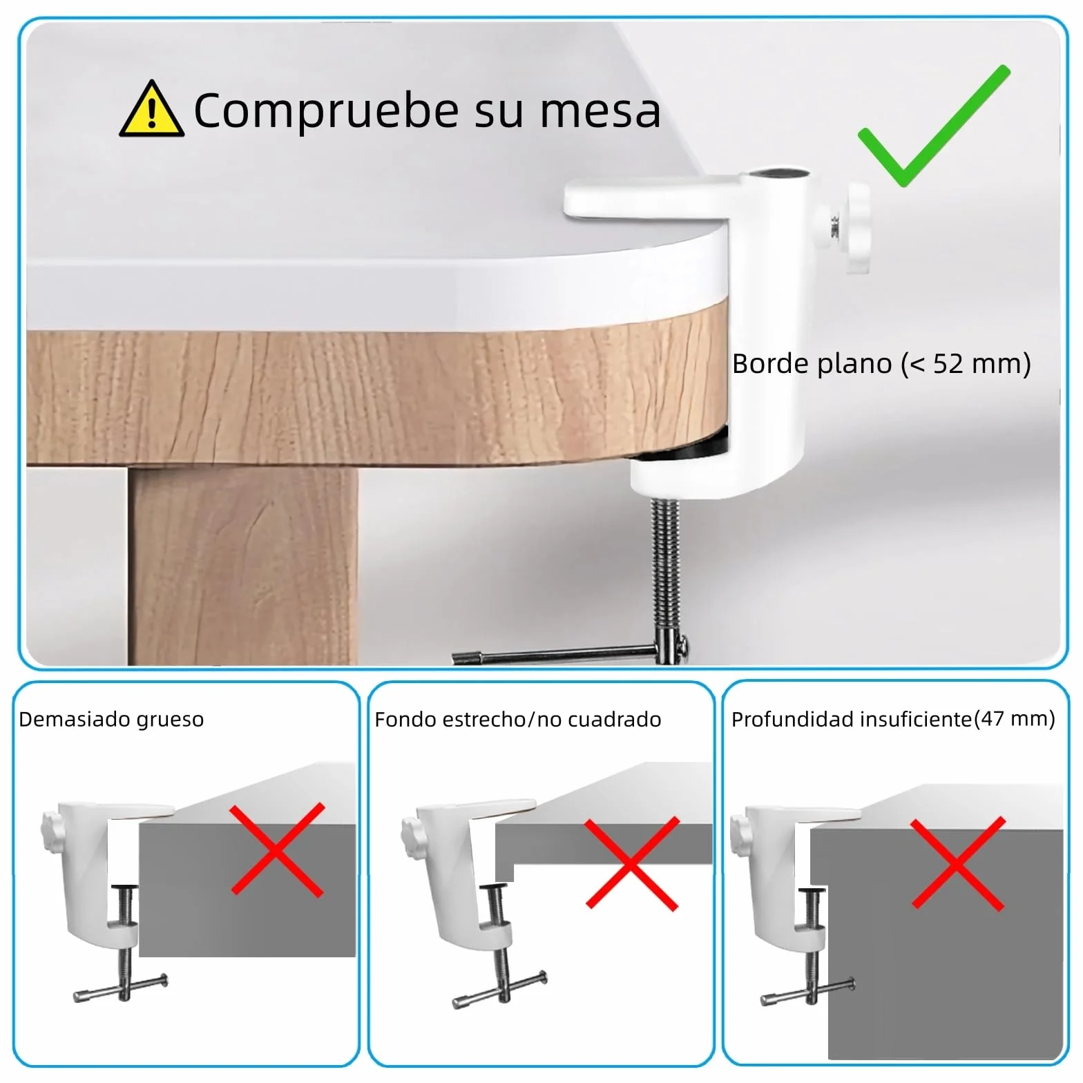 Lámpara Lupa LED con Luz de Trabajo - Lente de Vidrio de 105mm y 5 Dioptrías, Brazo Giratorio Premium, Luz Regulable de 3 Colores y Abrazadera para Mesa - Ideal para Trabajos de Precisión