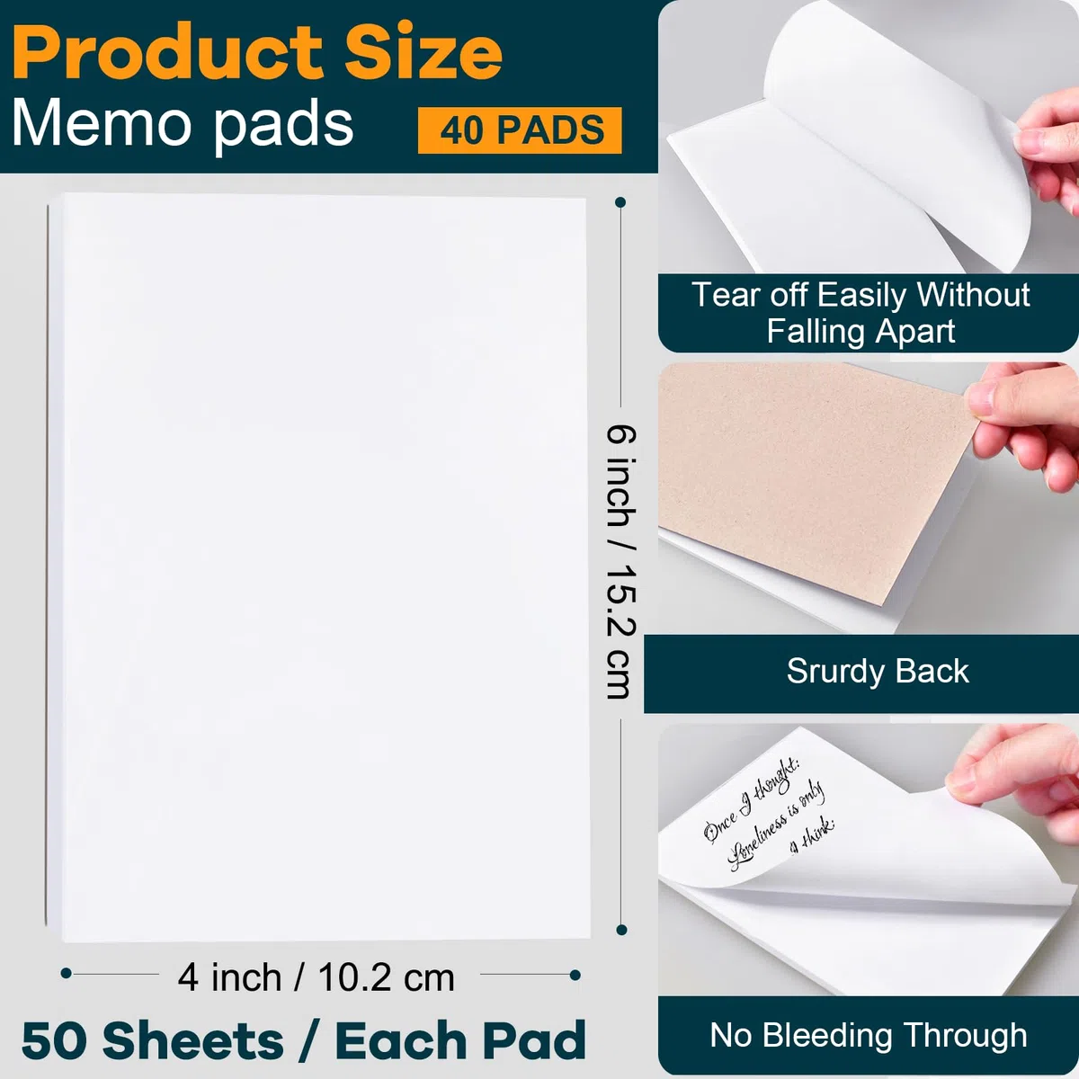 Beieverluck Paquete de 40 blocs de notas de 4 x 6 pulgadas, bloc de notas pequeños, 50 hojas por bloc de notas, bloc de notas en blanco, mini bloc de notas para compras, listas de tareas, escritura