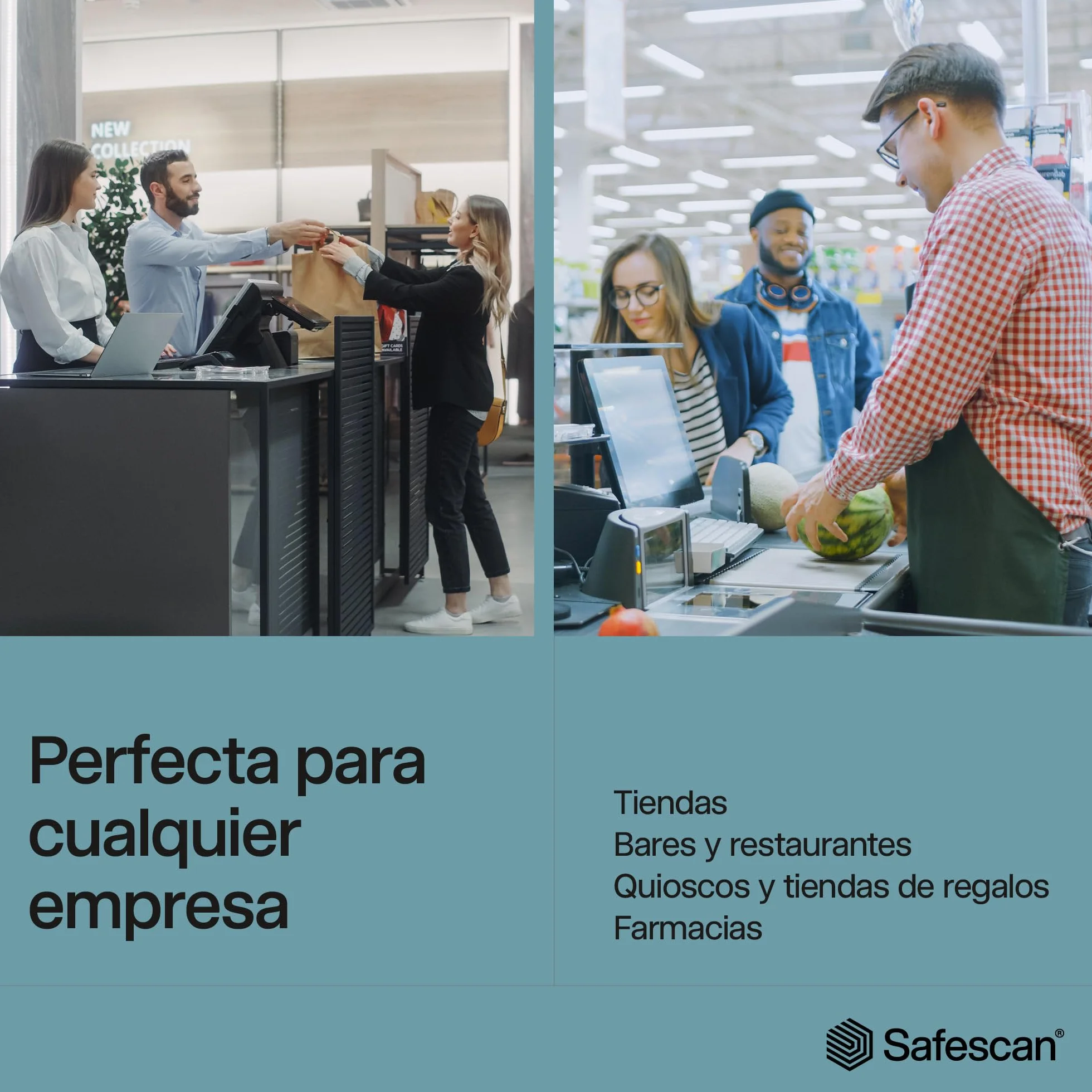 Safescan LD-4141 Cajón portamonedas uso ocasional para el efectivo - Caja registradora con 4 apartados para billetes y 8 para monedas - Caja dinero conexión RJ-12 - Cajón portamonedas 41x41,5x11,5 cm