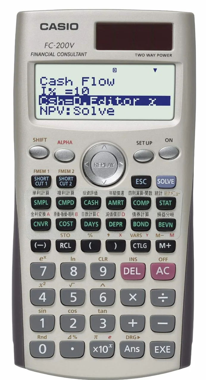 Casio Calculadora financiera FC-200V