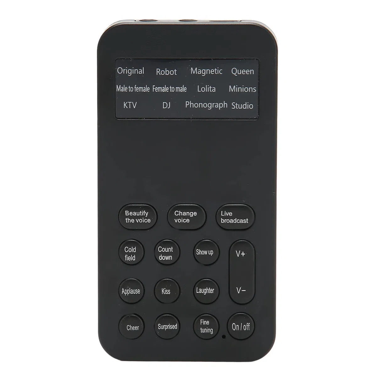Cambiador de Voz Ghostface, Cambiador de Voz de Micrófono de Mano, Dispositivo Cambiador de Voz Mini Portátil, con 8 Efectos de Sonido, para Juegos de Llamadas Telefónicas
