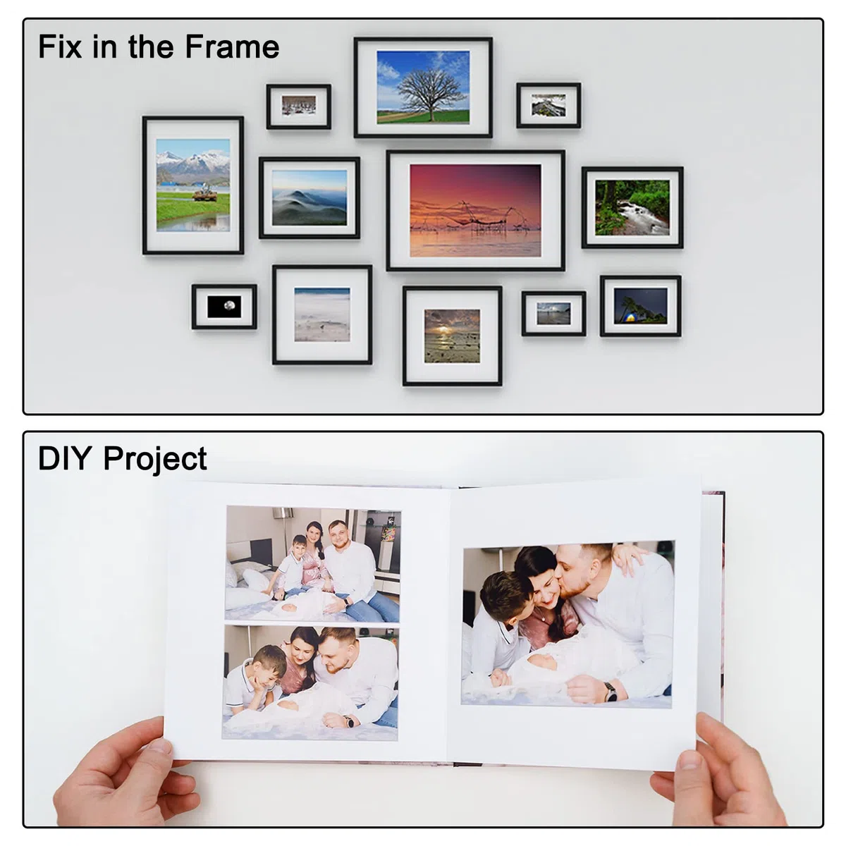 PATIKIL 8"x10" Foto Papel, 100 Hojas 230 Gsm Brillante Imagen Papel Fotográfico Impresora Papel para Oficina, Hogar, Familia