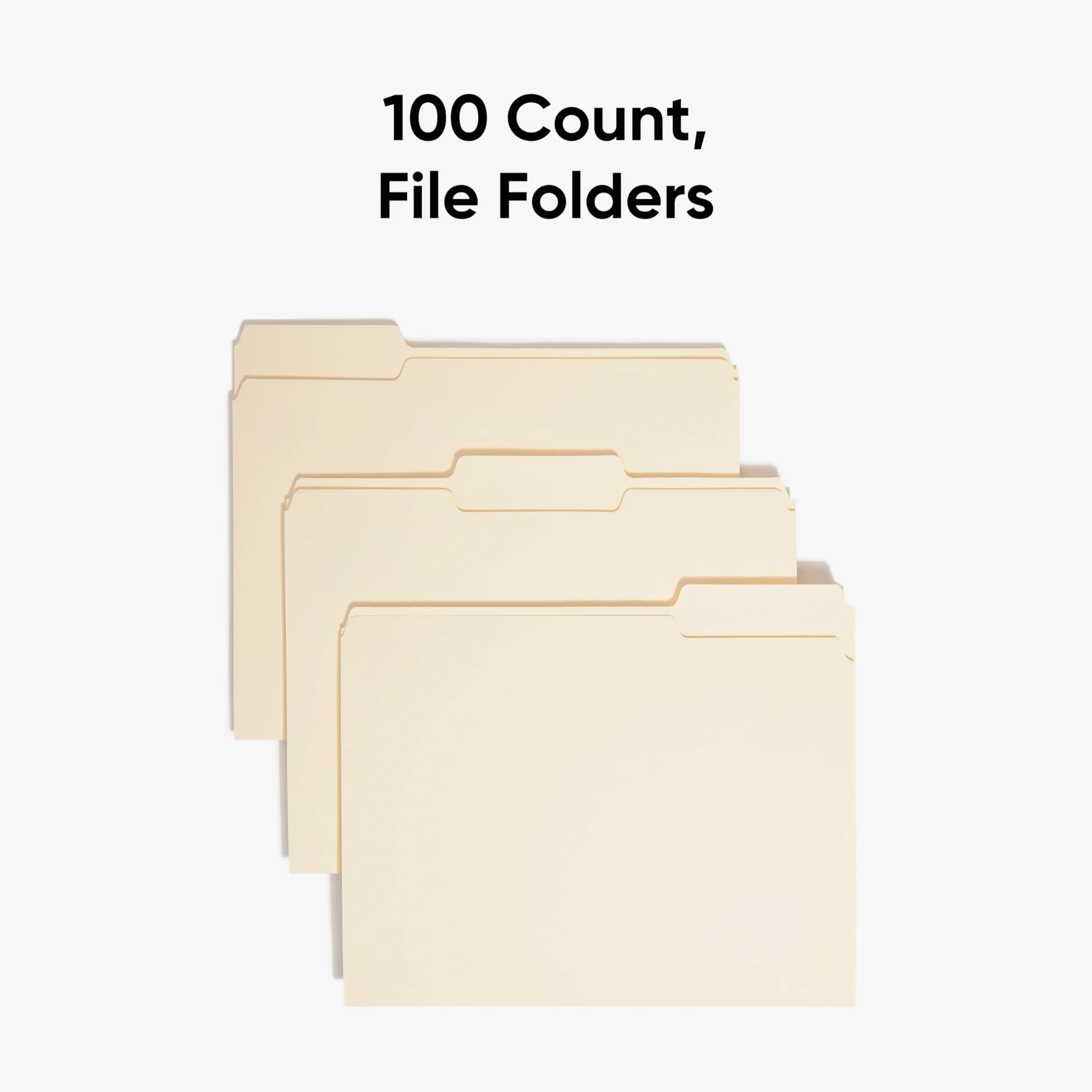 Smead Manila carpeta, 1/3-cut Tab, tamaño carta, Manila, 100 por caja