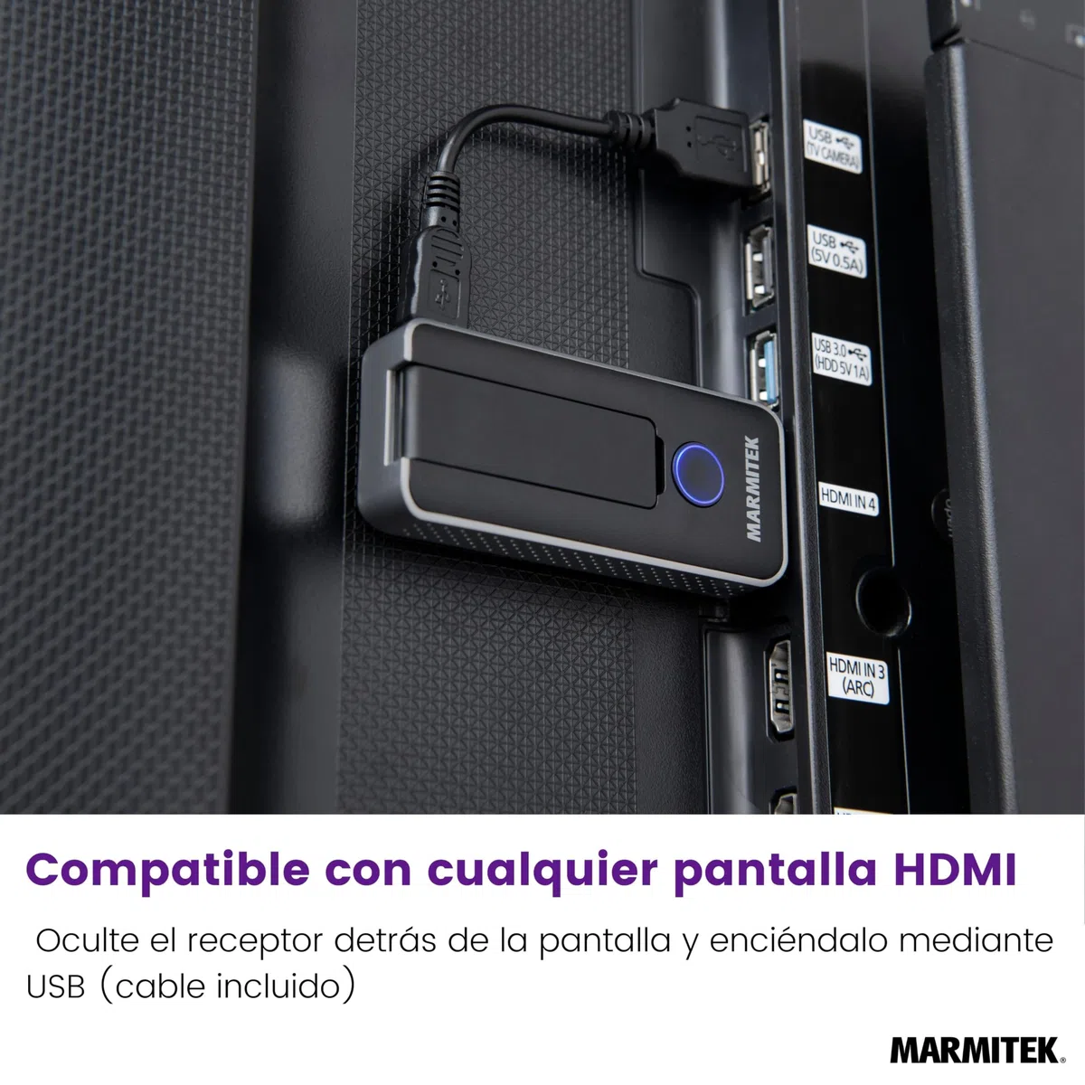 Presentación Inalámbrica HDMI - Marmitek STS2 - Presentación Powerpoint Inalámbrica - Plug and Play sin software - Compatible con Airplay y Miracast - Ampliable hasta 20 presentadores | Emisor HDMI inalámbrico para salas de reuniones con 1080p/60Hz, AirPl