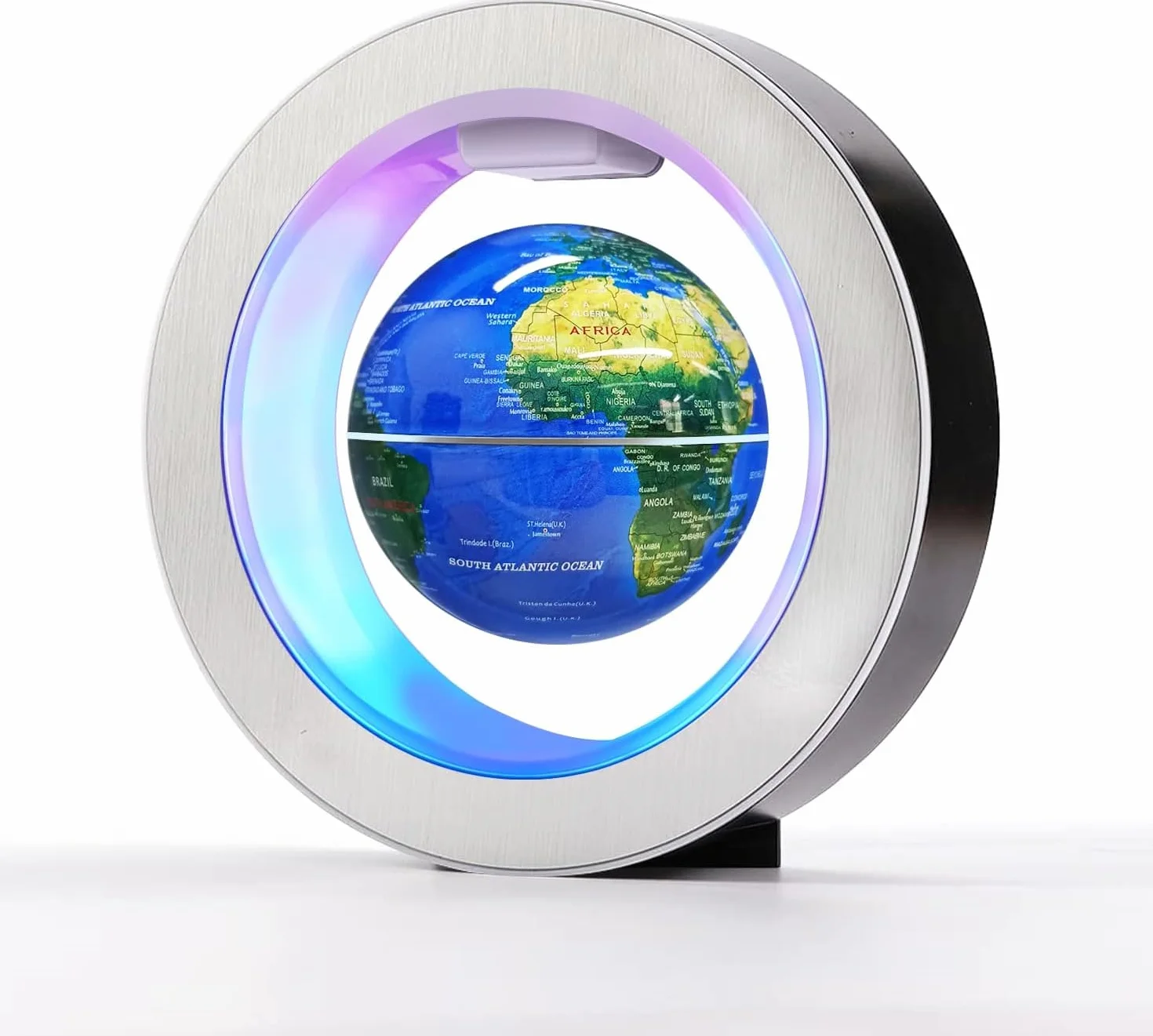 Flagest Globo flotante de levitación magnética – Globo levitante en forma de O con luces LED para educación, hogar, oficina, escritorio, regalo de fiesta de cumpleaños