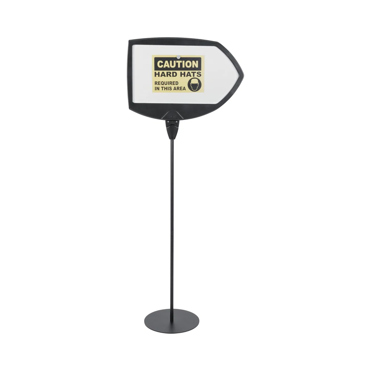 Bi-Office - Letrero en forma de Flecha, Negro, Borrado en seco, Ajuste de ángulo, 625x445x1595 mm