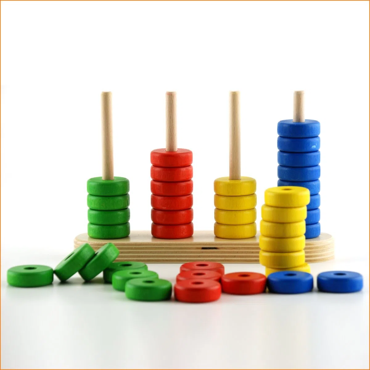 Dida - Ábaco Escolar Vertical de 4 Posiciones - Juegos Matemáticos Montessori para Niños: Herramienta Didáctica para la Demostración del Cambio
