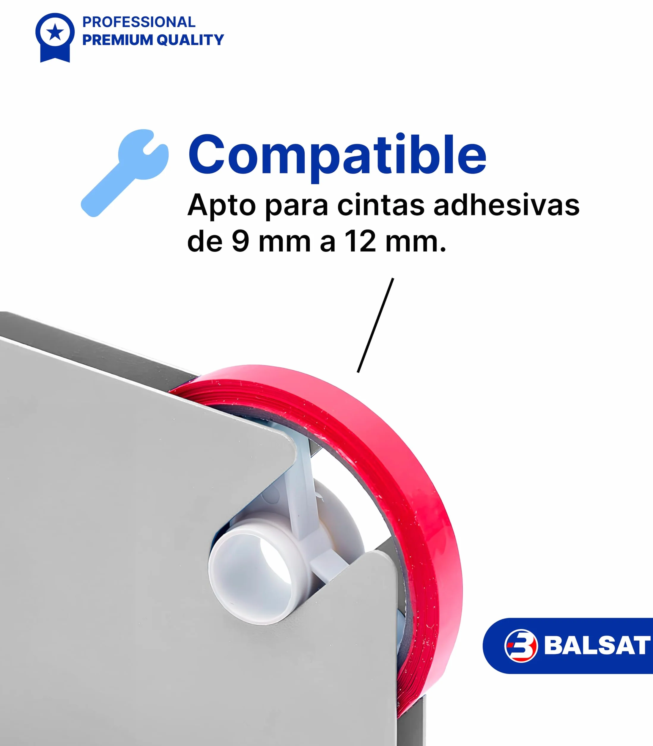 BALSAT Maquina Cierra Bolsas Precintadora Bolsas Inoxidable + 6 Rollos Rojos