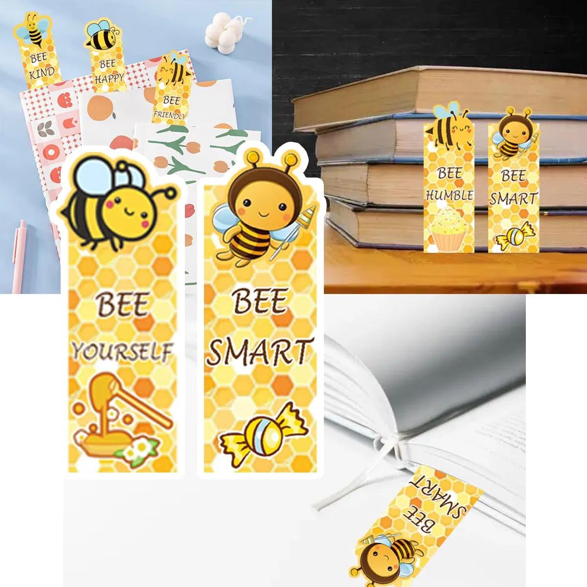 Marcapáginas de papel motivacional, 4 x 14 cm, 60 unidades para leer, suministros de clase para estudiantes