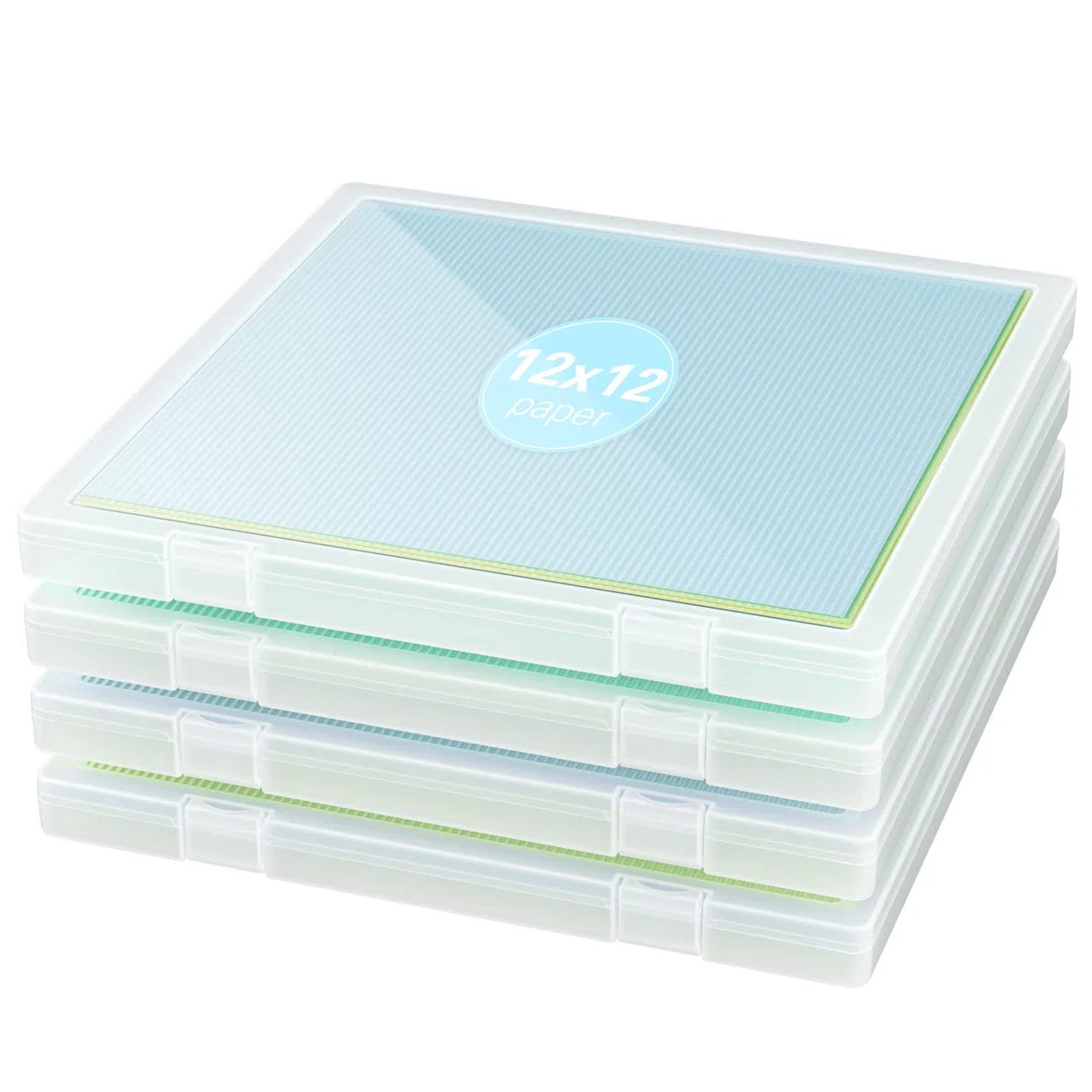 Denkee Paquete de 8 fundas portátiles para proyectos A4, caja de almacenamiento de plástico para papel A4, protector de soporte de papel, organizador de almacenamiento delgado transparente para