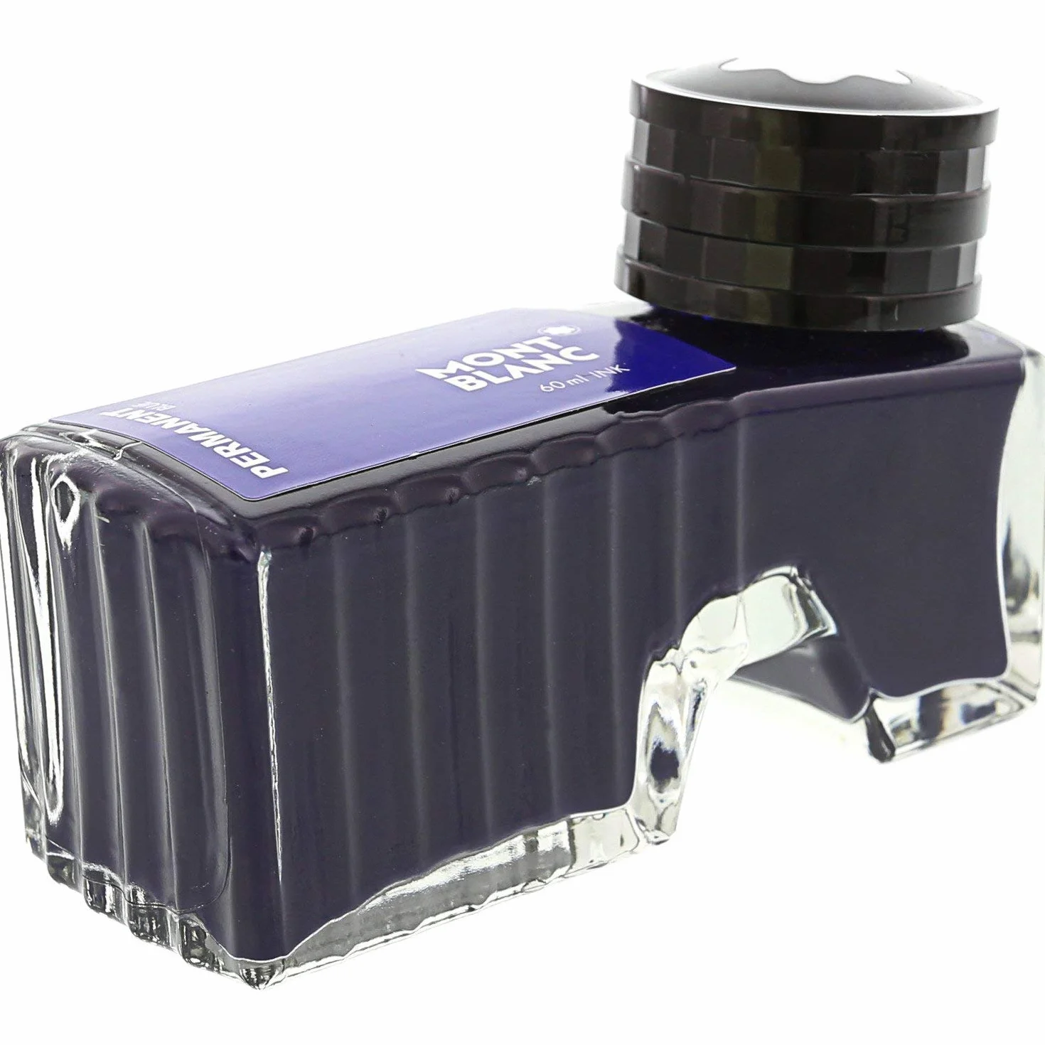 Montblanc 107756 Tintero Permanent Blue – Tinta para pluma de alta calidad en lujoso diseño, 1 x 60 ml