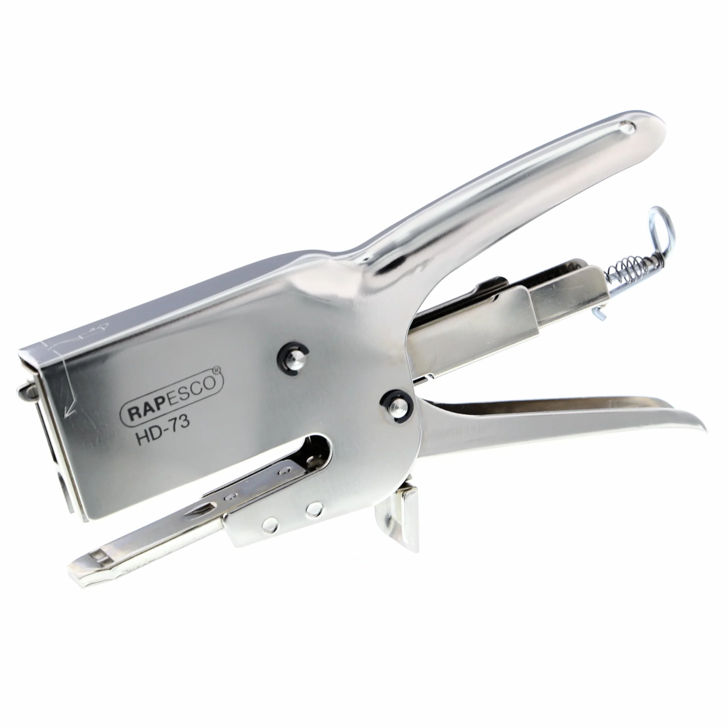 Rapesco 1169 Grapadora de Tenaza de Gruesos HD-73, Capacidad para 70 Hojas, Cromado