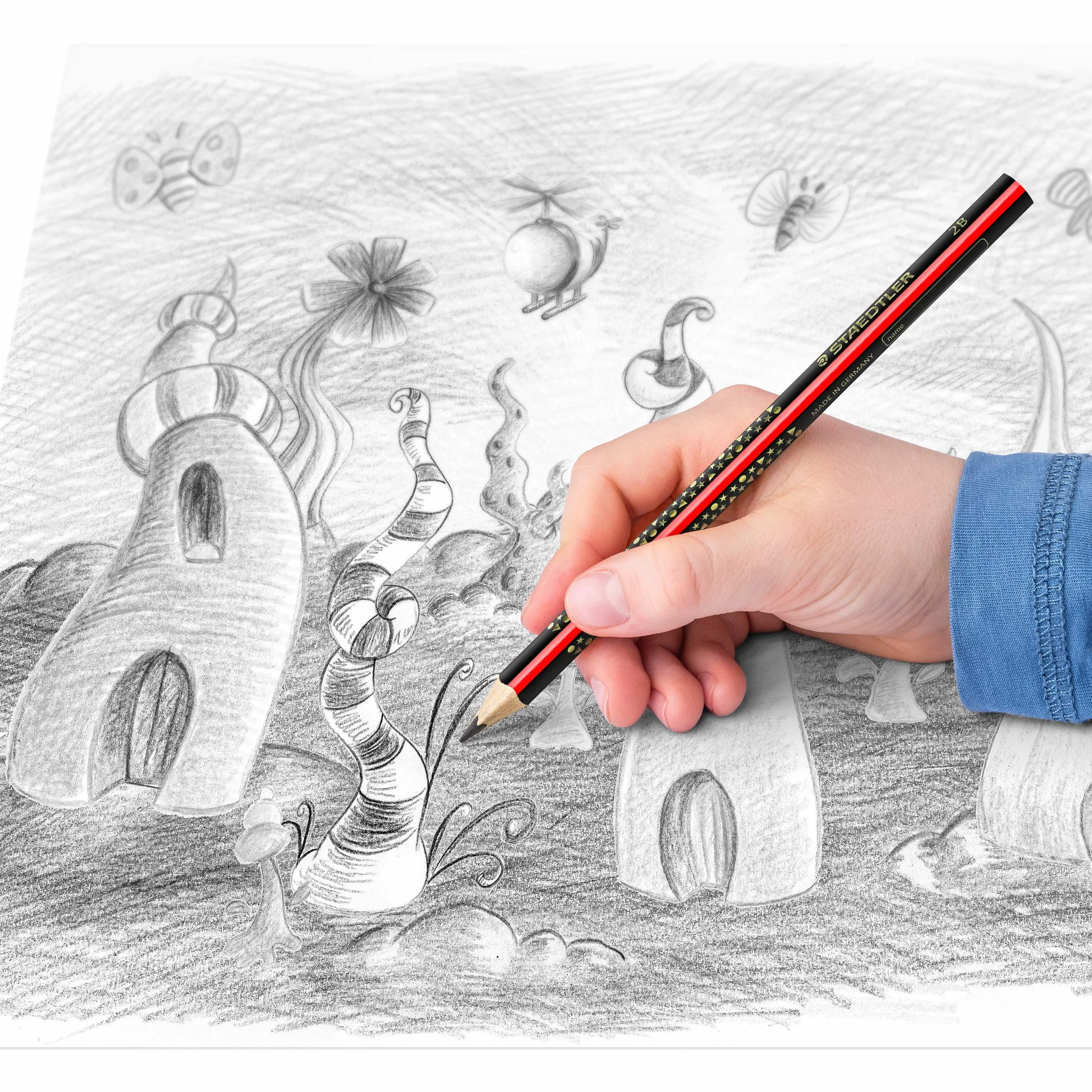 STAEDTLER 1285 KP50 - Bote con 50 lápices Noris Jumbo triangulares. Graduación 2B