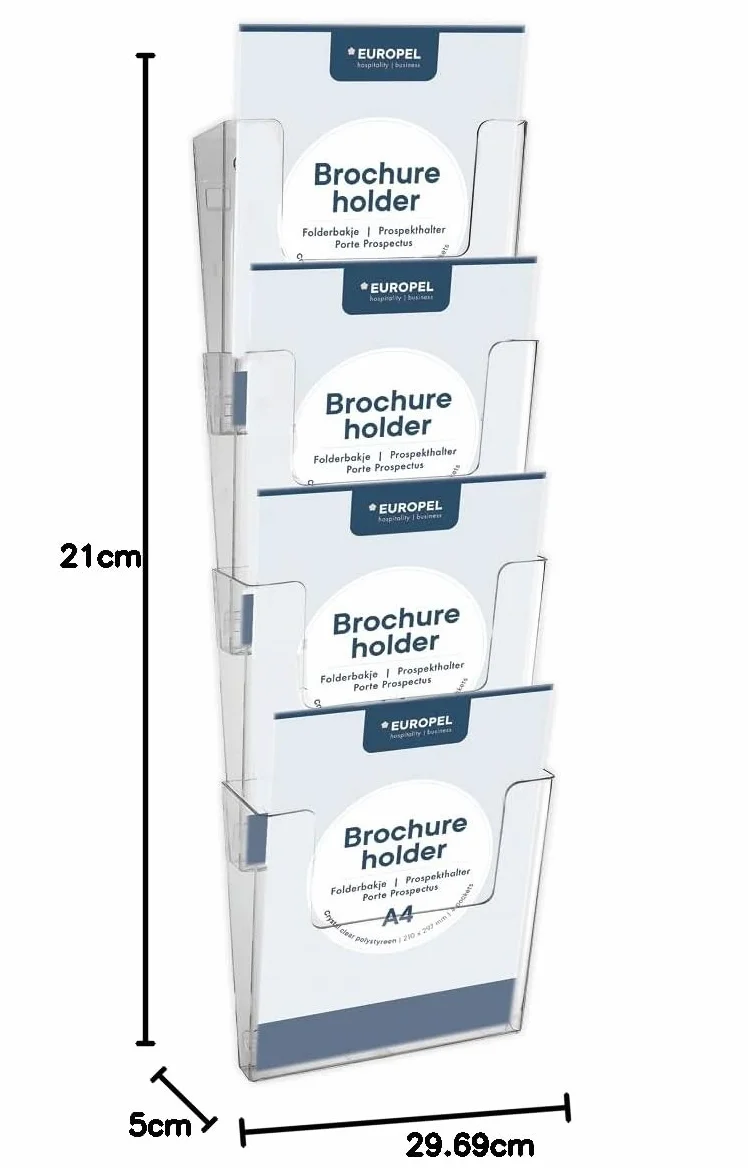 Opus 2 350103 - Soporte de pared para documentos, 4 unidades, A4 Vertical