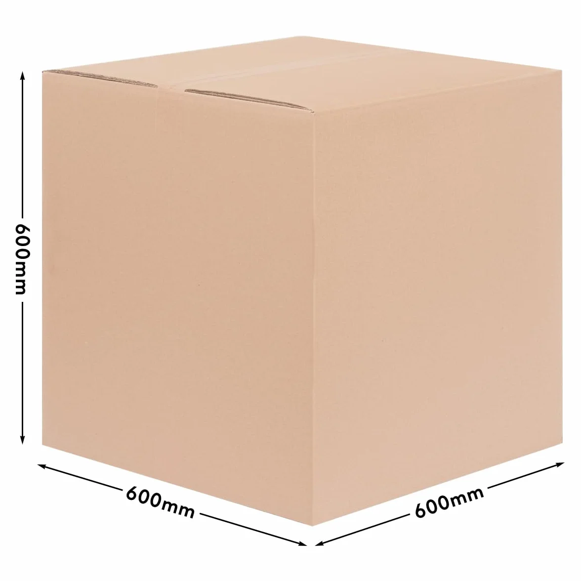 verpacking cajas plegables 600 x 600 x 600 mm KK 122 marrón [tamaño y cantidad a elegir] cajas cartón doble onda envío 5 unidades