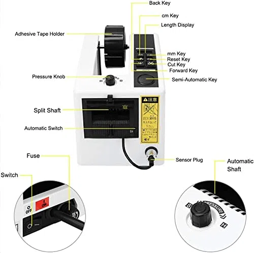 Dispensador De Cinta Manual/Automático, Longitud De Corte De 20-999 Mm, Ancho De Cinta De 8-50 Mm, Máquina Cortadora De Cinta Adhesiva Eléctrica, Dispensador De Cinta De Embal