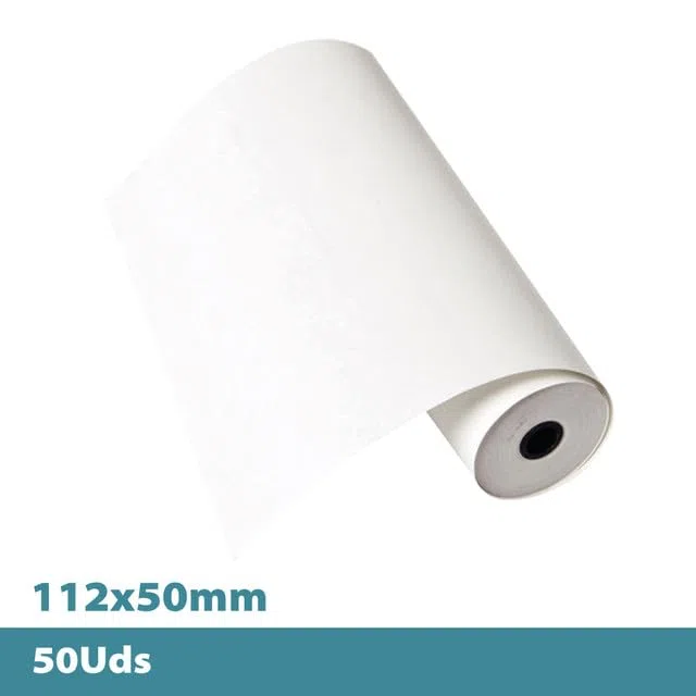 Papel Térmico 112x50mm - 50 Rollos Papel Impresora Térmica - Papel Tickets | Papel Compatible con Impresora, Caja Registradora y Básculas, Sin Bisfenol A, 60 Gr, 75 Metros/Rollo, La Casa del TPV