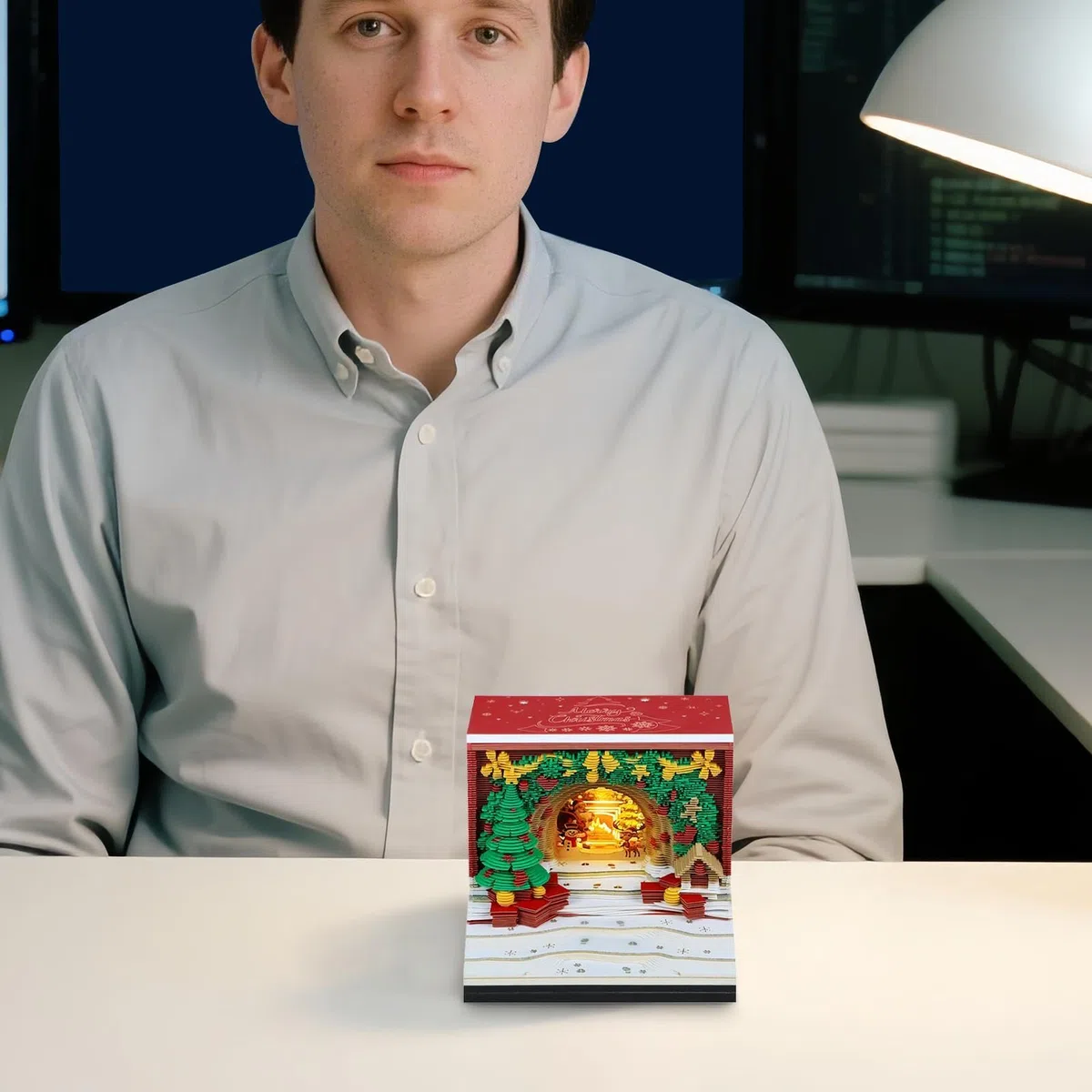 Calendario 3D 2027 Navideño Desprendible Planificador Estético Decorativo | Calendario Con Bloc De Notas Y Notas Adhesivas Para Hogar, Oficina, Escuela y Familia