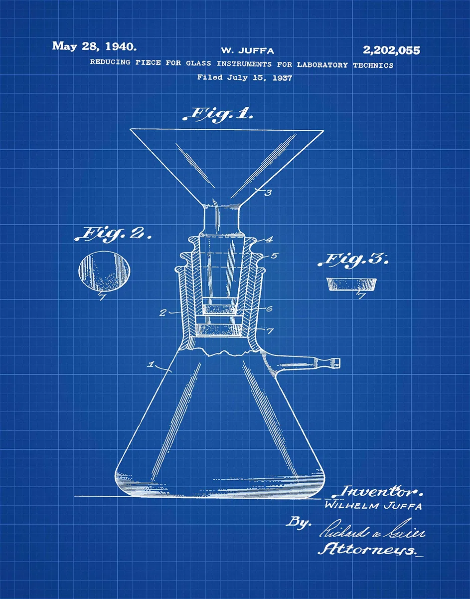 Science Posters Science Decor Laboratory Inventions Scientist Posters Scientist Prints Science Prints Scientific Inventions WB380-WB385 (21cm x 30cm, Blueprint)