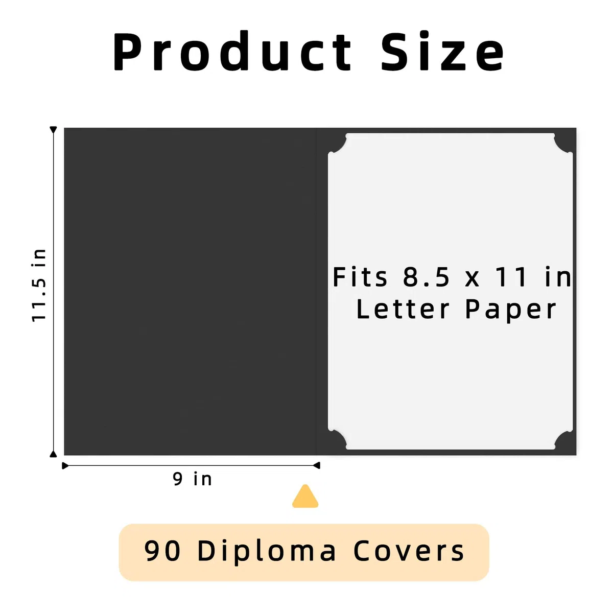 HAUTOCO 90 soportes para certificados, carpetas de diploma, cubiertas de documentos con borde de lámina dorada para cartulina de tamaño carta de 8.5 x 11 pulgadas, premio, graduación