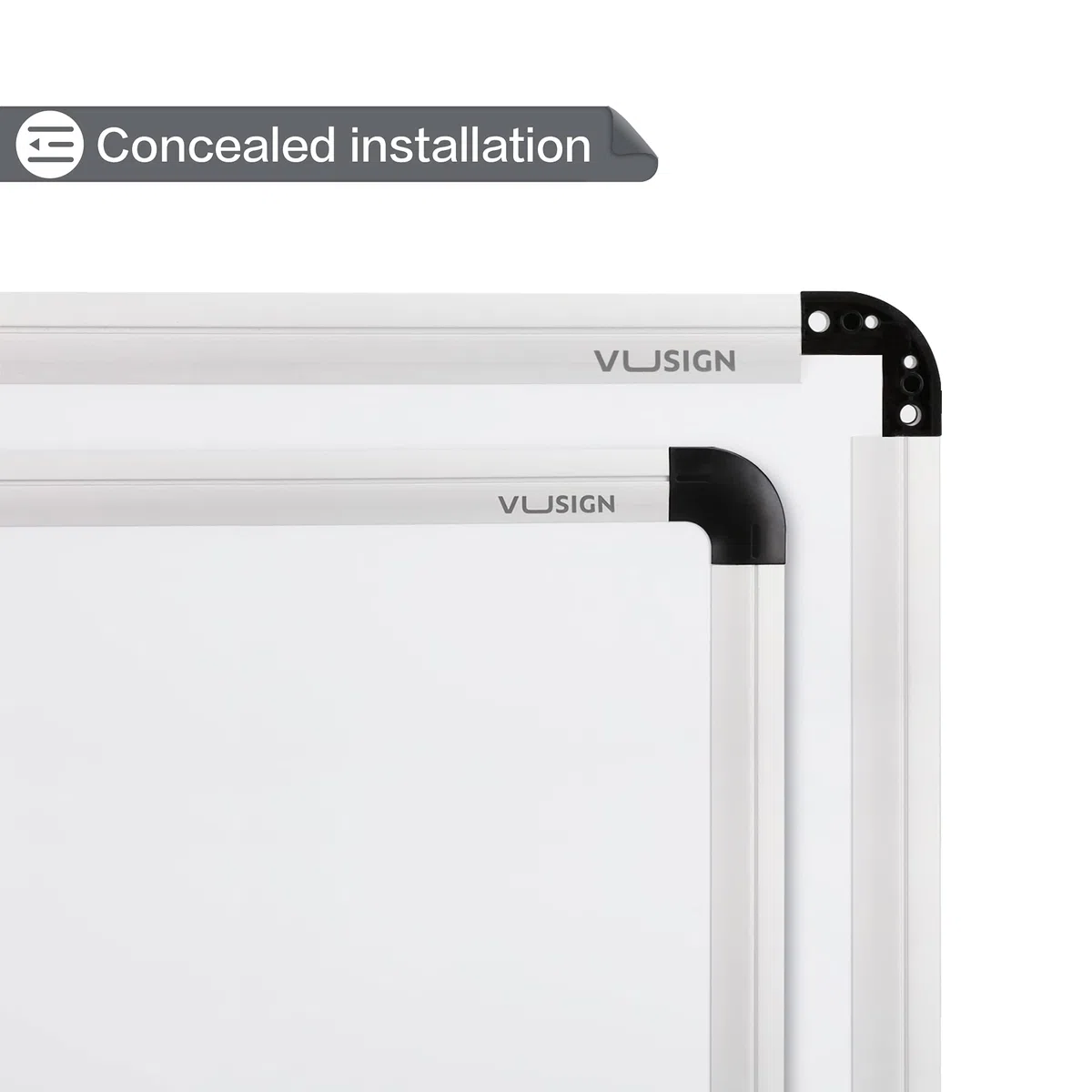 VUSIGN Pizarra blanca magnética y corcho, 17 x 23 pulgadas, para montar en la pared, tablero de anuncios de borrado en seco/tablero de corcho combinación con marco de aluminio