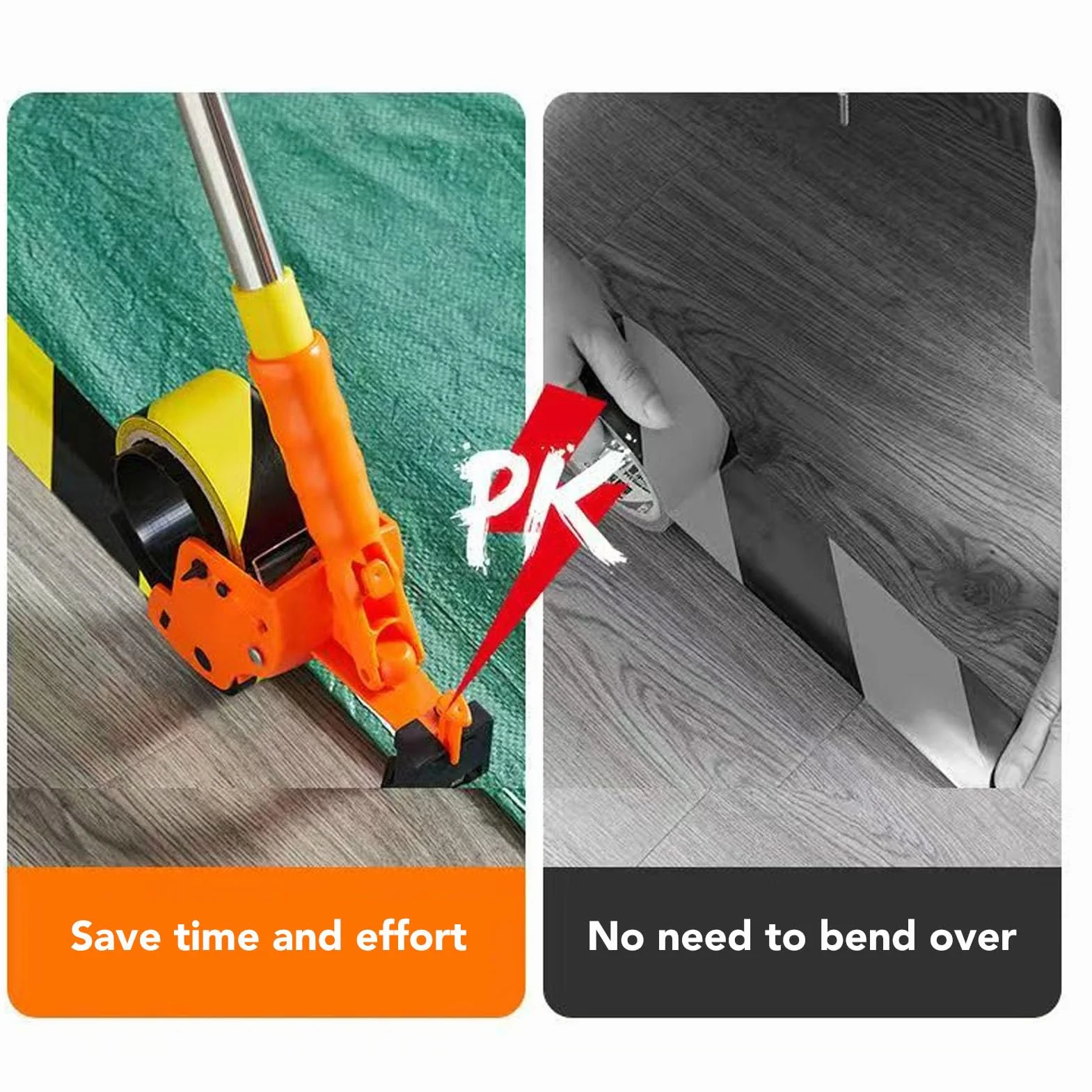 Sxhlseller Aplicador de Cinta de Piso Resistente, Aplicador de Pegatinas con Rodillo, Herramienta Manual de Marcado de Cinta de Empuje para Entrada, Almacén, Pasillo, Dispensador de Cinta