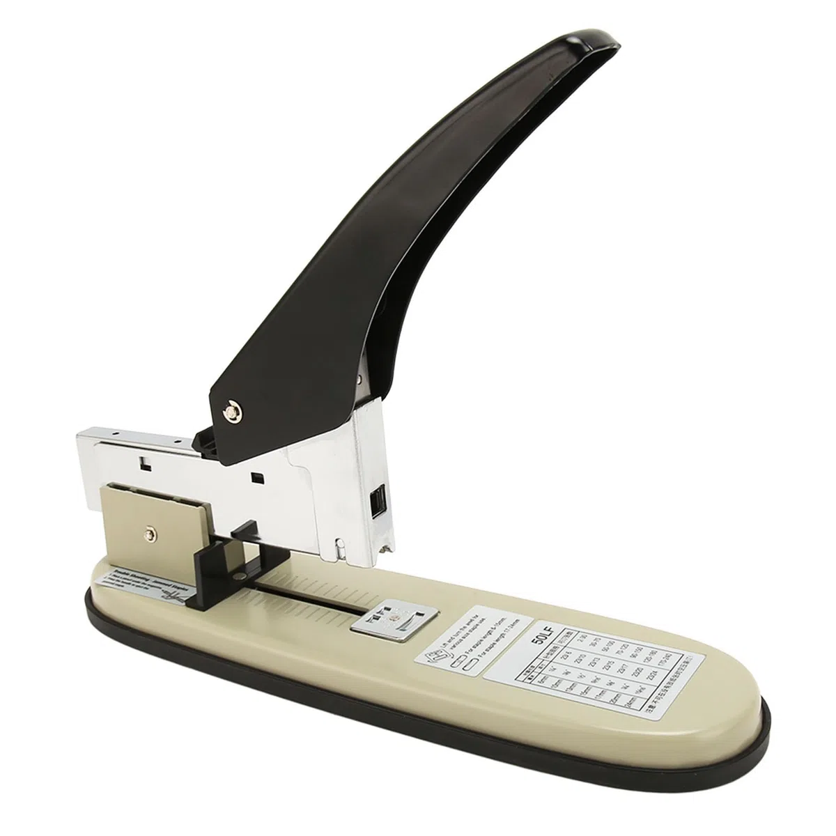 Grapadora de oficina grande, grapadora de escritorio ergonómica y fácil de usar, capacidad para 210 hojas, grapadora escolar, tienda de impresión doméstica
