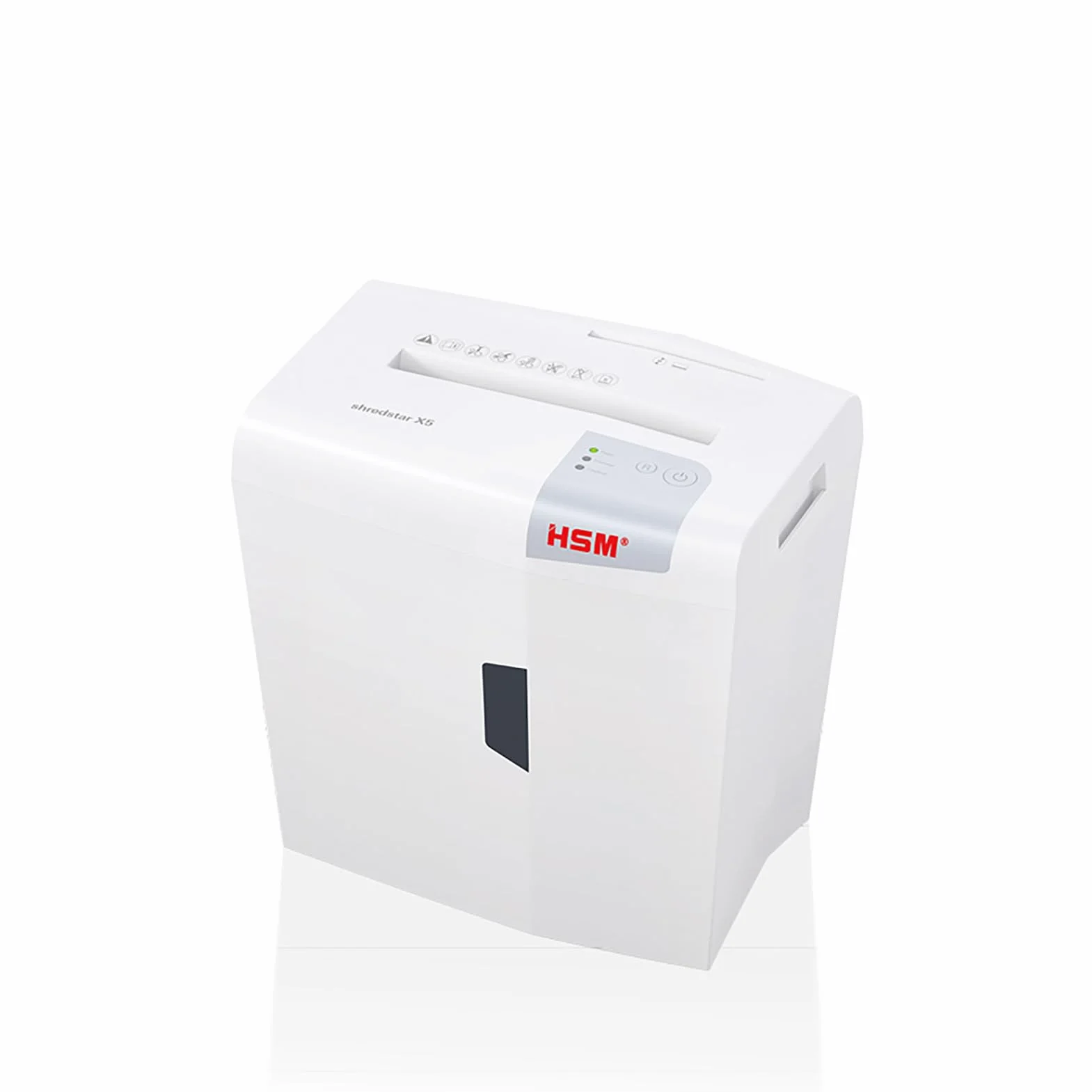 HSM Shredstar X5 - Destructora de documentos, 4.5 x 30 mm, color blanco plata