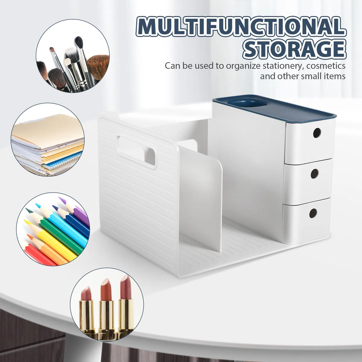 VILLCASE Organizador de Cajones de Plástico Diseño Moderno para Oficina y Espacio de Trabajo