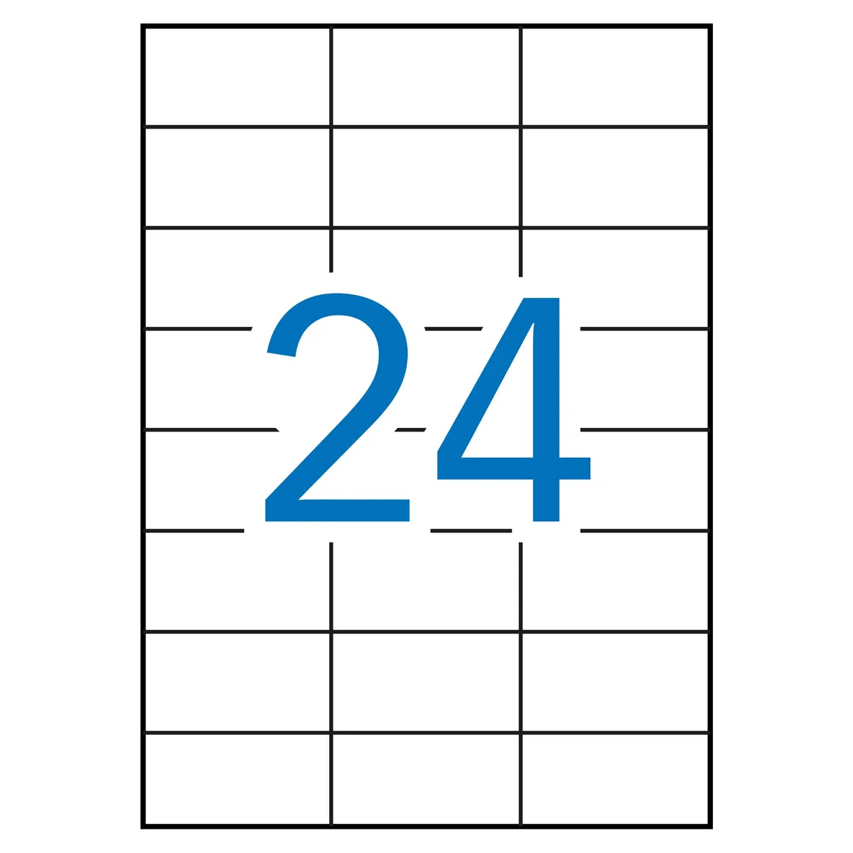 APLI 2520 - Caja de 250 hojas con etiquetas laser, 70 x 37 mm, blanco, 1 unidad