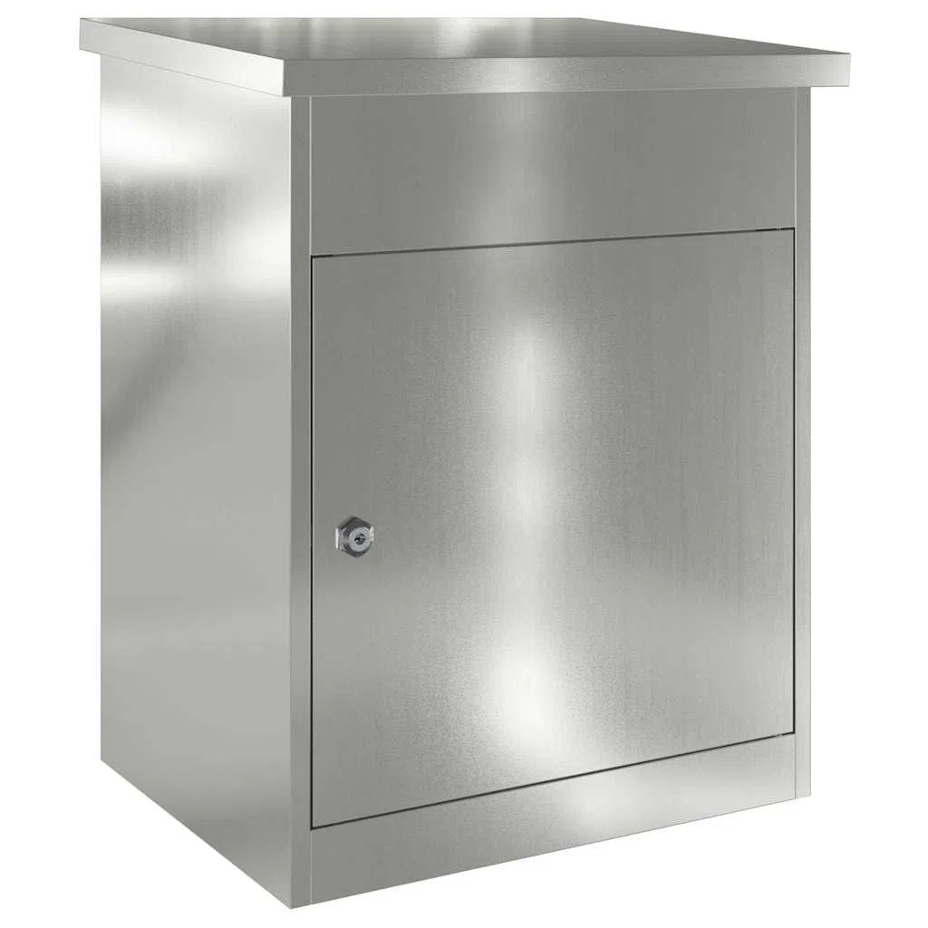 vidaXL Caja de Entrega de Paquetes Negro 44 x 35 x 59 cm, Buzón de Jardín y Terraza, Diseño Moderno, Materiales Resistente, Solución para Paquetes Seguros
