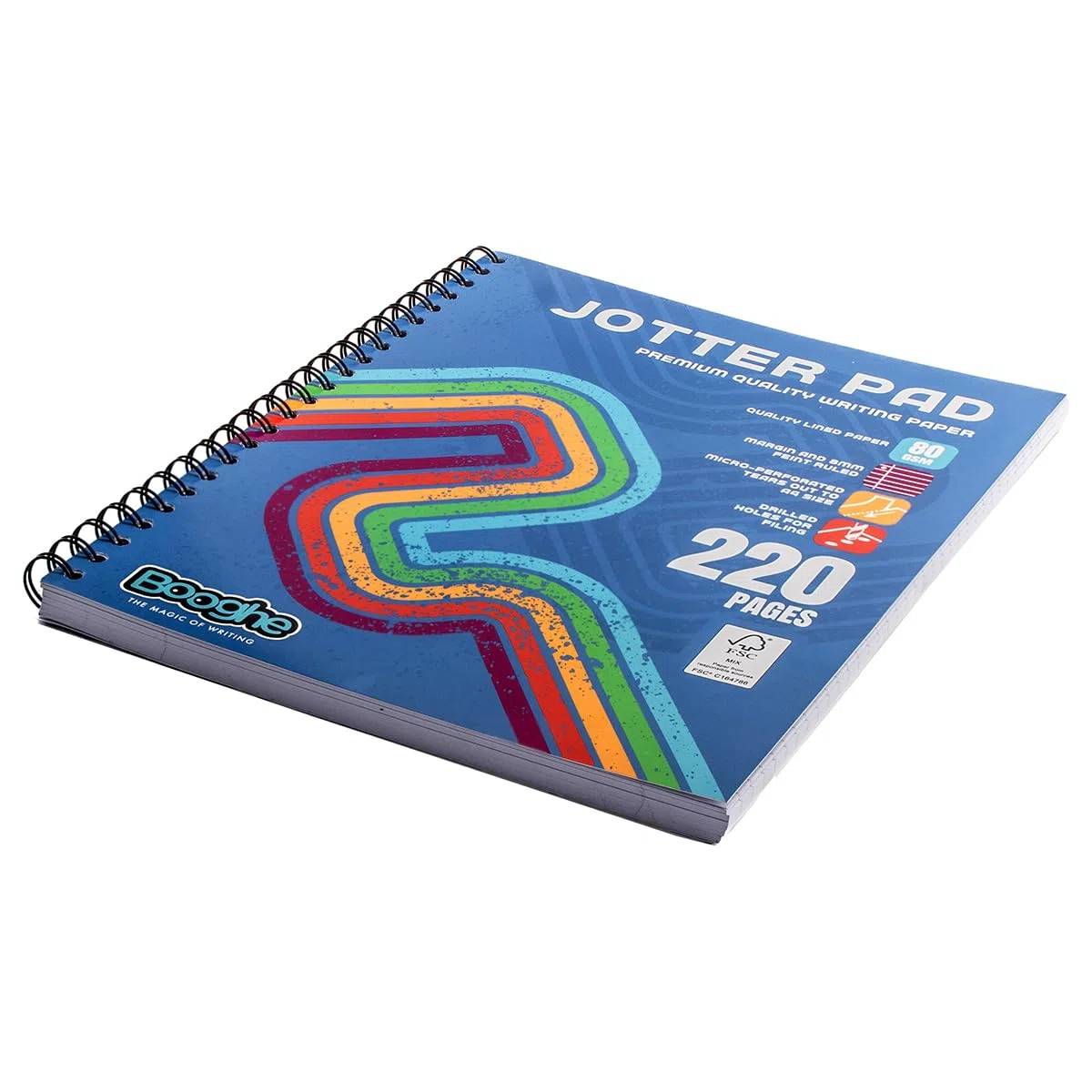 Bloc de notas rayado A4, bloc de notas encuadernado con alambre con 220 páginas, papel de escritura de alta calidad de 80 g/m², ideal para el hogar, la escuela y la oficina (paquete de 3).