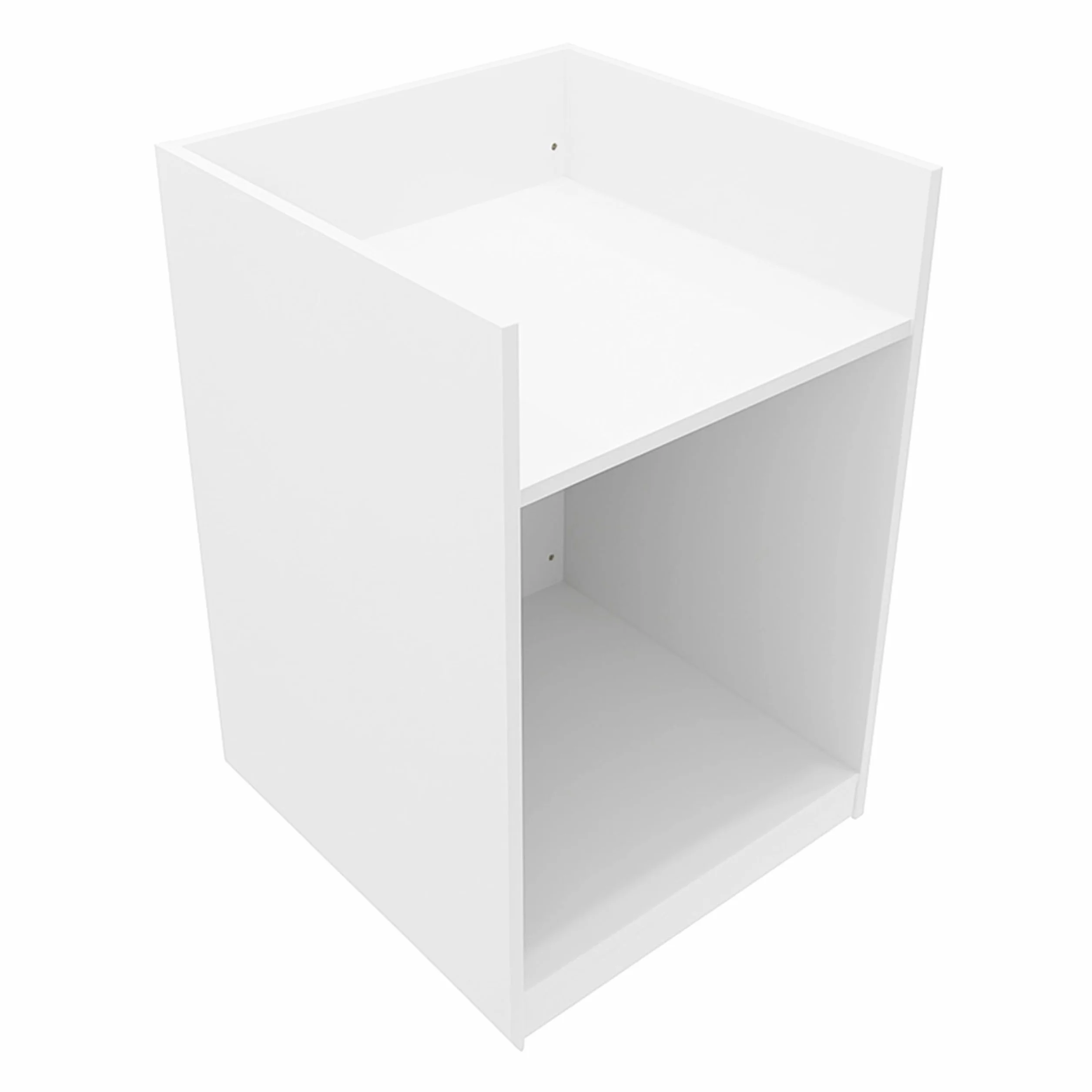 Mostrador para Caja Registradora MDF Blanco 60x60x90cm Modular Compacto 2 Estantes