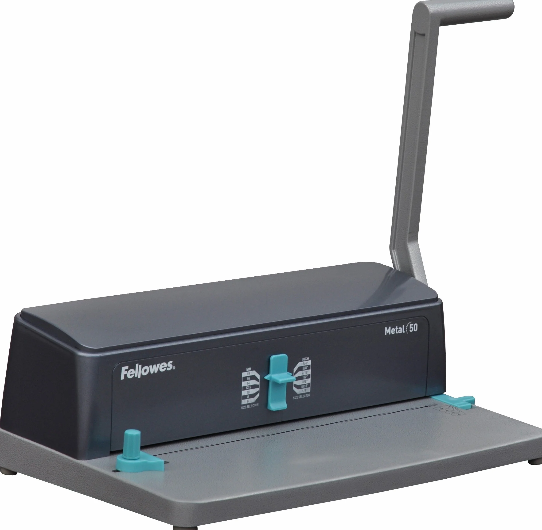 Fellowes Encuadernadora manual de espiral metálico, Uso Moderado, Gris, A4