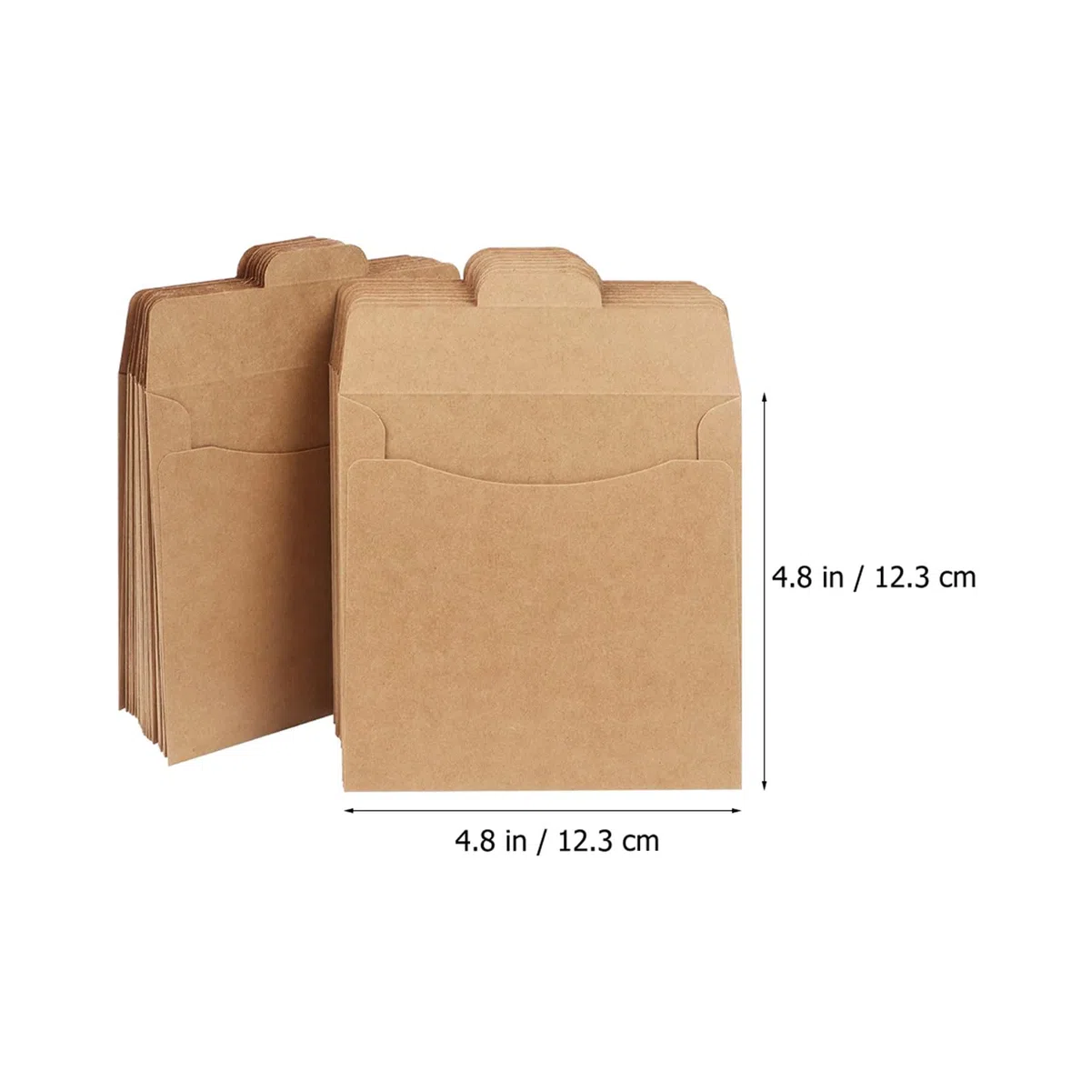 PRETYZOOM 50 Sobres de Papel Kraft Marrón para Cd, Bolsas Embalaje Tipo, Tamaño Mediano, 50 Unidades, Reutilizables y Resistentes para Almacenamiento y Envío Seguro de CD y Documentos