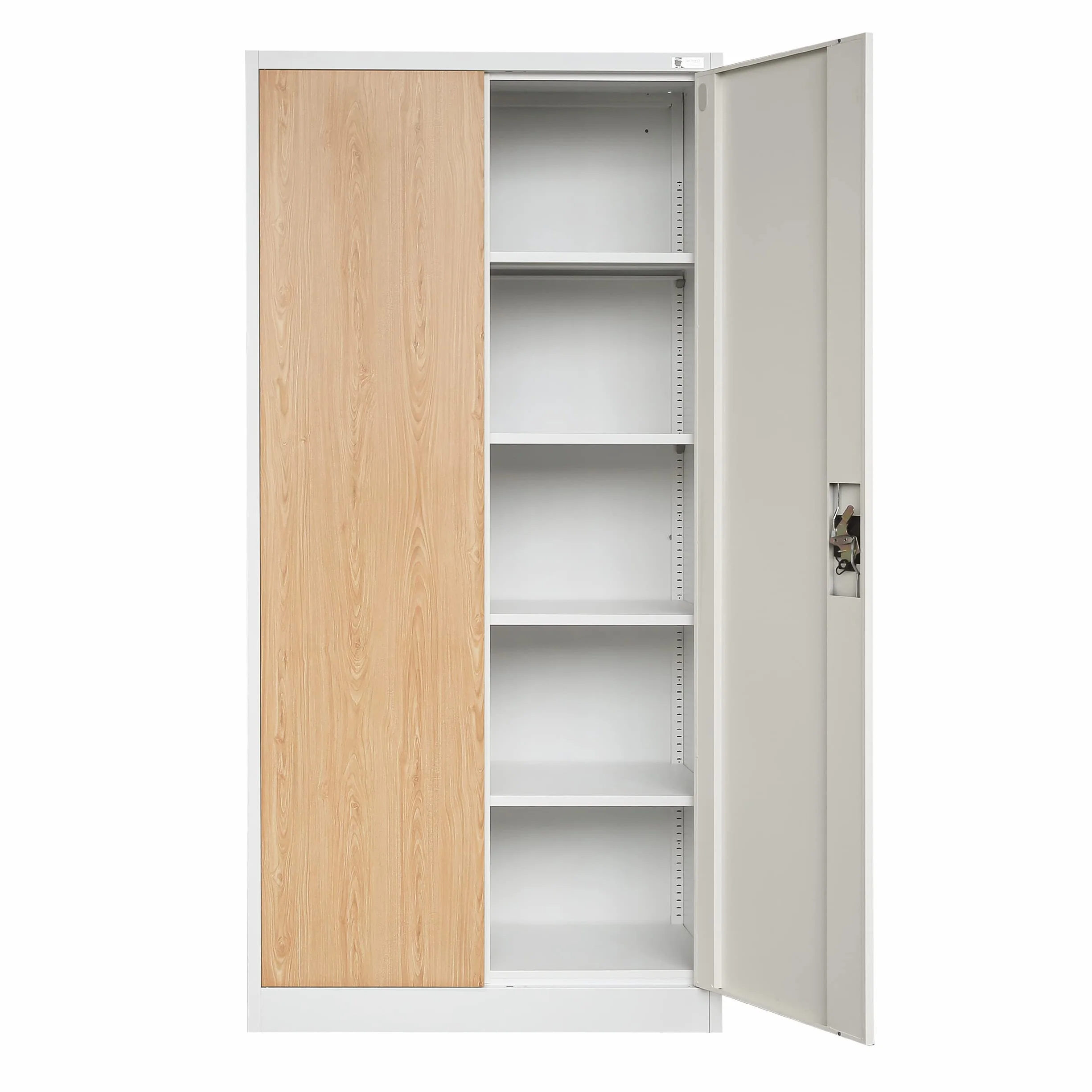 Archivador Metálico 4 Estantes Armario de Oficina 195 cm x 90 cm x 40 cm