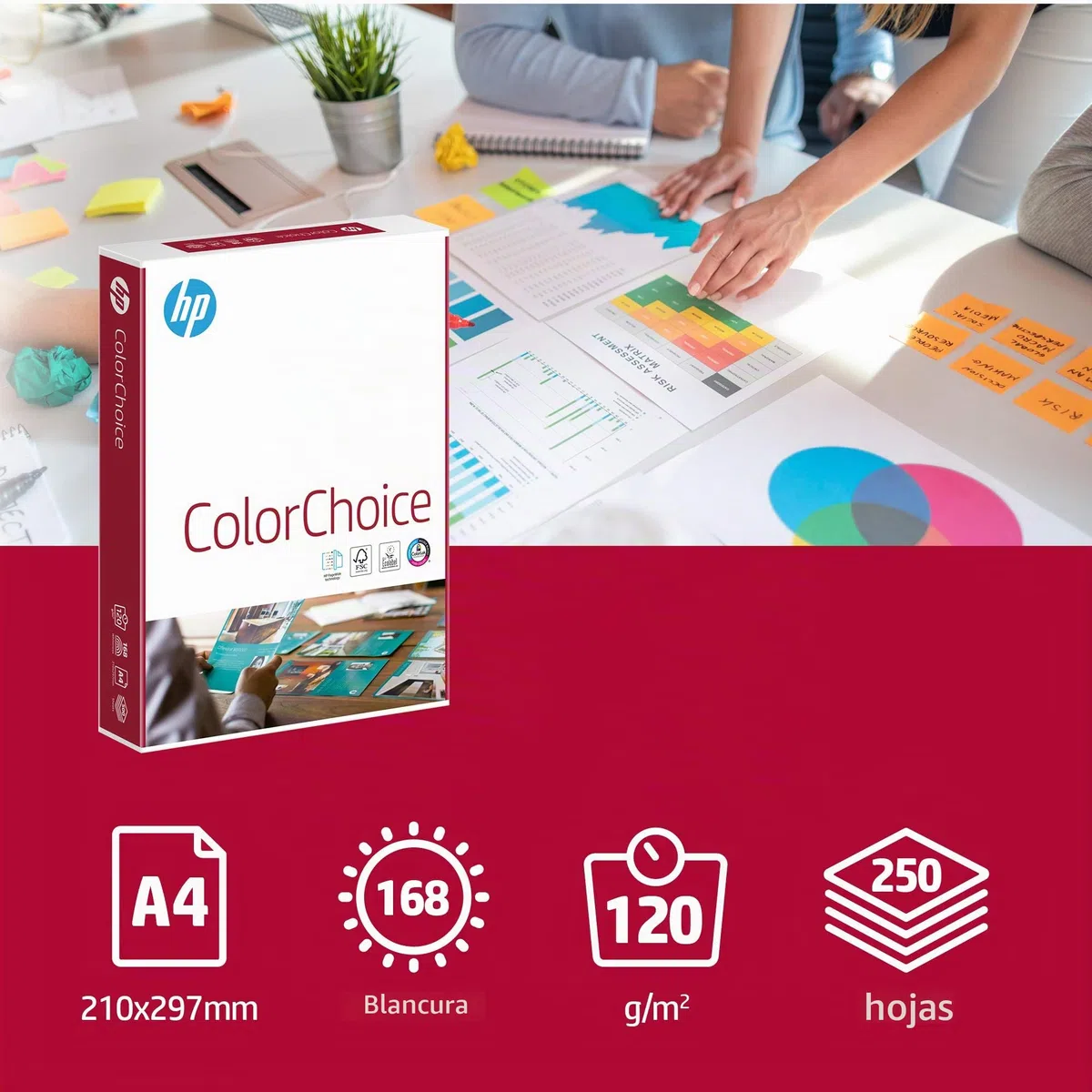 Hewlett Packard - Papel HP Color Choice A4 120gsm