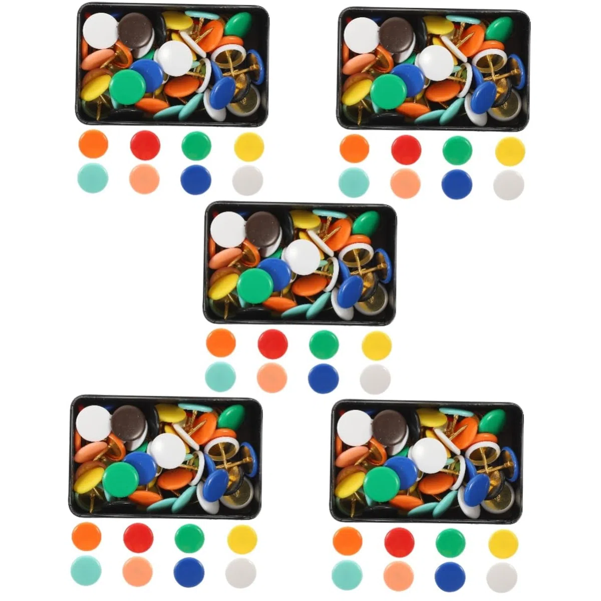 SHINEOFI 500piezas Chinchetas Coloridas Redondas para Oficina y Escuela De Pushpins Prácticos para Tableros De Anuncios Decoración y De Mensajes