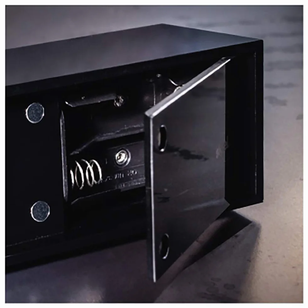 SIGEL TA422 Soporte de sobremesa con LED para A5, presentación a dos caras, con iluminación, transparente/negro, Acrílico