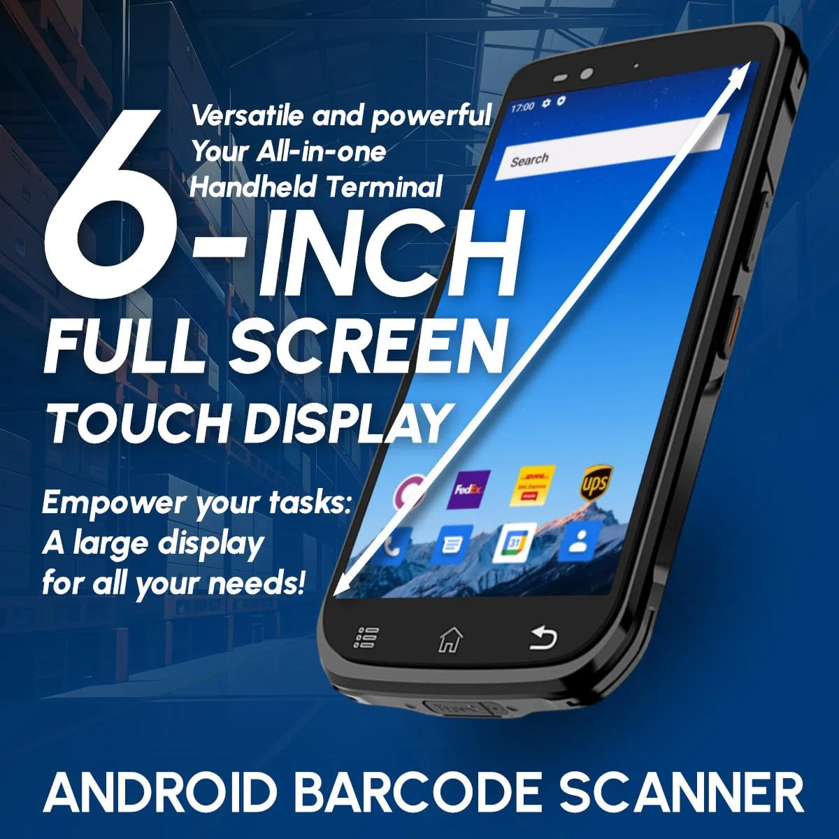 Rayoungtek Escáner de código de barras Android 1D/2D/QR, Lector de código QR, Android 12 4+64 GB con motor de escaneo Zebra SE4710 4G, computadora móvil inalámbrica N77