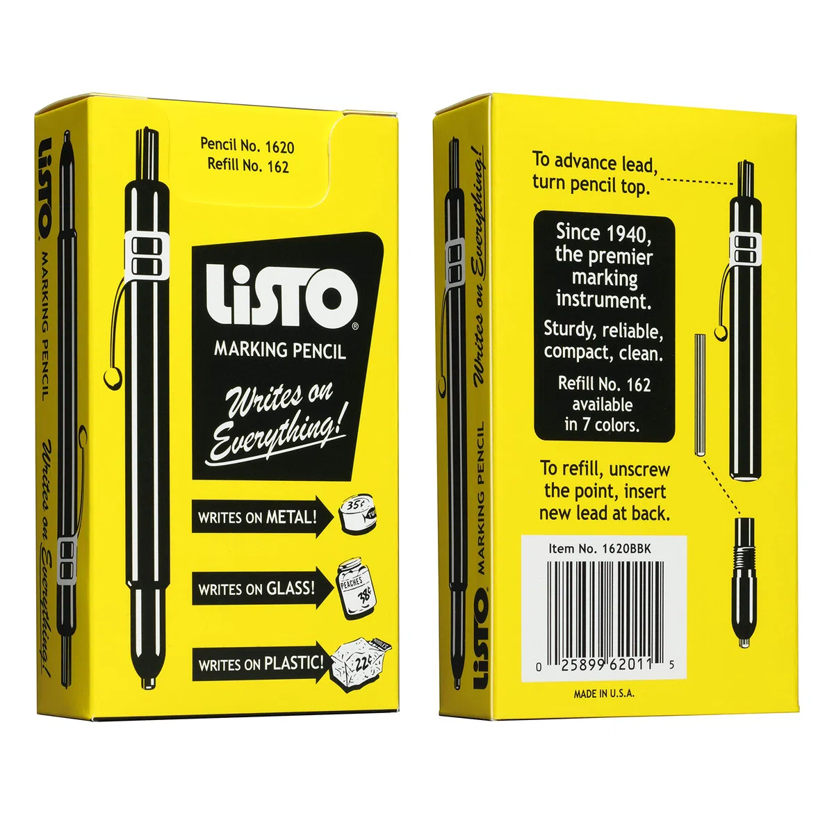 Listo 1620 Marking Pencil, Box of 12, BLUE by Listo