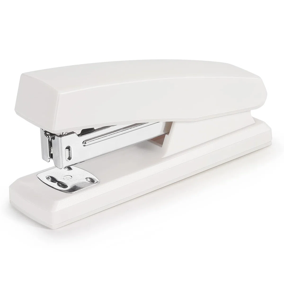 Grapadora, grapadora de oficina, grapadora de escritorio para la escuela, universidad, suministros de oficina, grapadoras portátiles y duraderas (blanco)