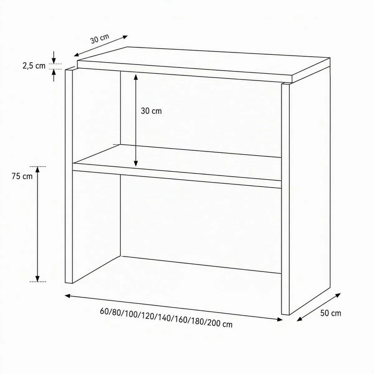 Genérico OFILIKE. Mostrador de Recepción Compact. Mesa Mostrador para Oficina, Tienda y Clínica, Melamina 25mm (Roble) (120cm Ancho)