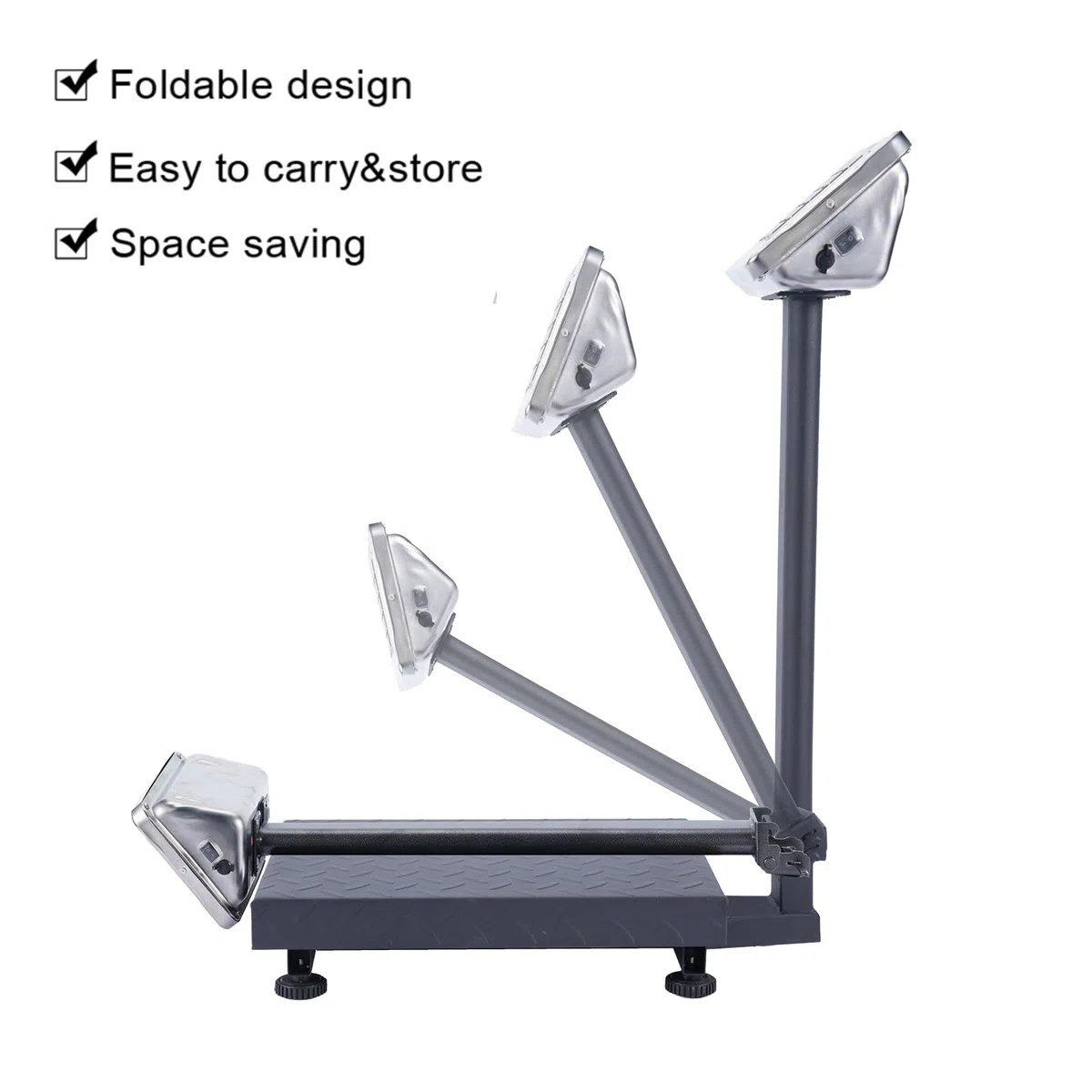 TUFFIOM 661lbs Peso Báscula electrónica de plataforma, Piso Digital Heavy Duty Plegable, Acero Inoxidable Pantalla LCD de alta definición, perfecto para equipaje envío por correo Precio del paquete