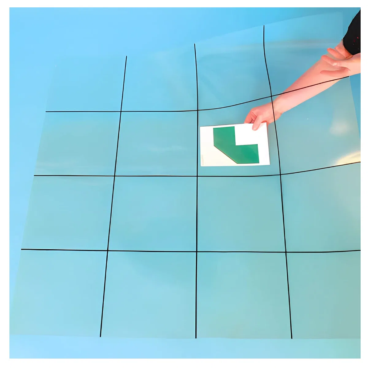 TTS ITSGRID Bee-Bot y Blue-Bot - Alfombrilla de rejilla transparente
